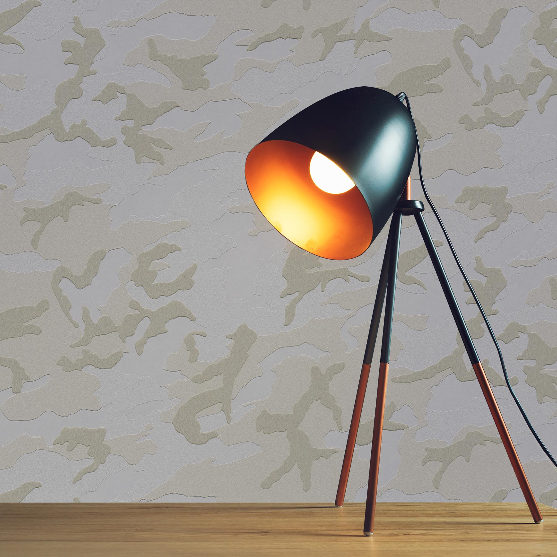 Tapete Kinderzimmer M1-No.2795 | Vliestapete | Grau | Tapete Jung | Camouflage