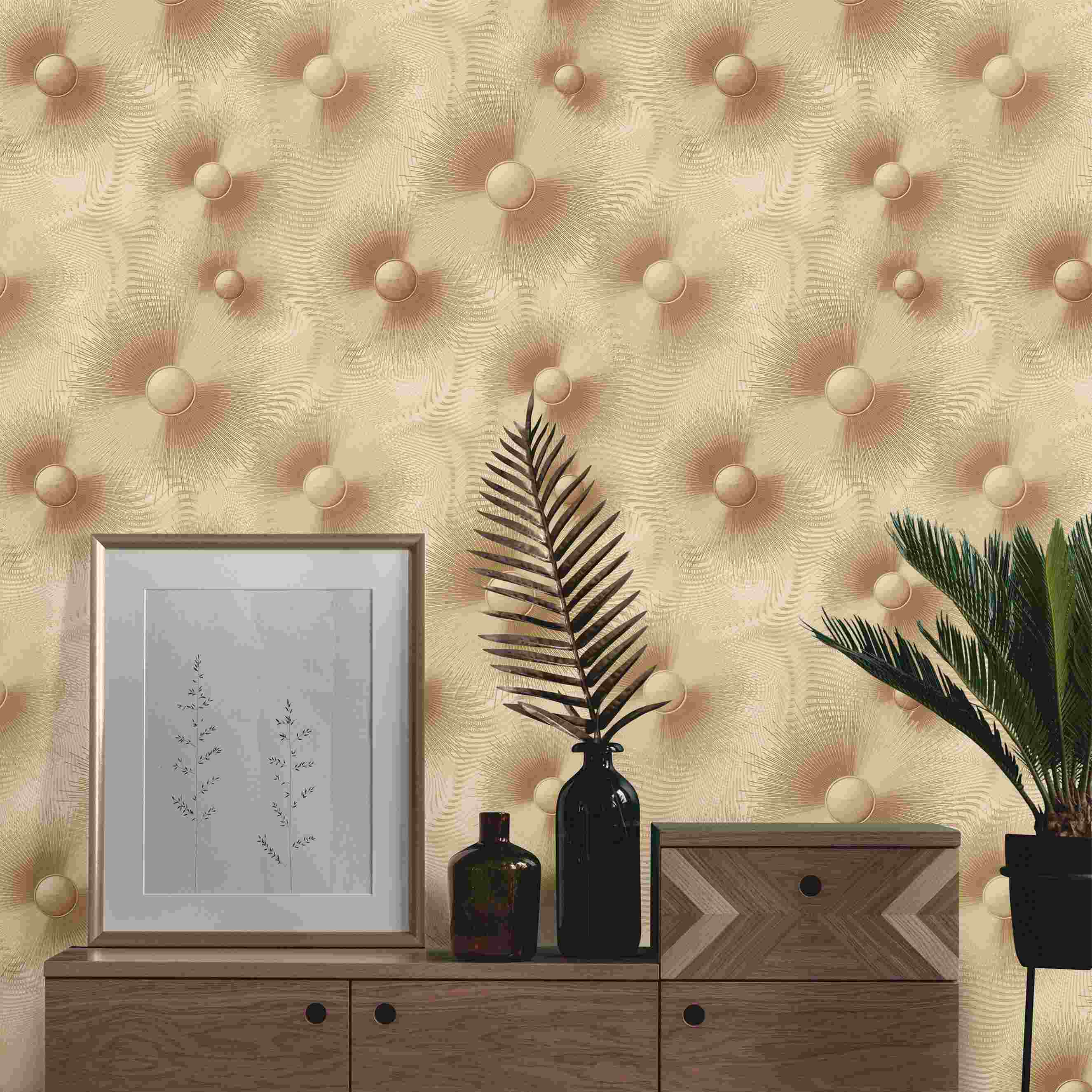Erismann Elle Decoration 2 | 1019102 | Vliestapete 3D Optik | 0.53 m x 10.05 m | Beige