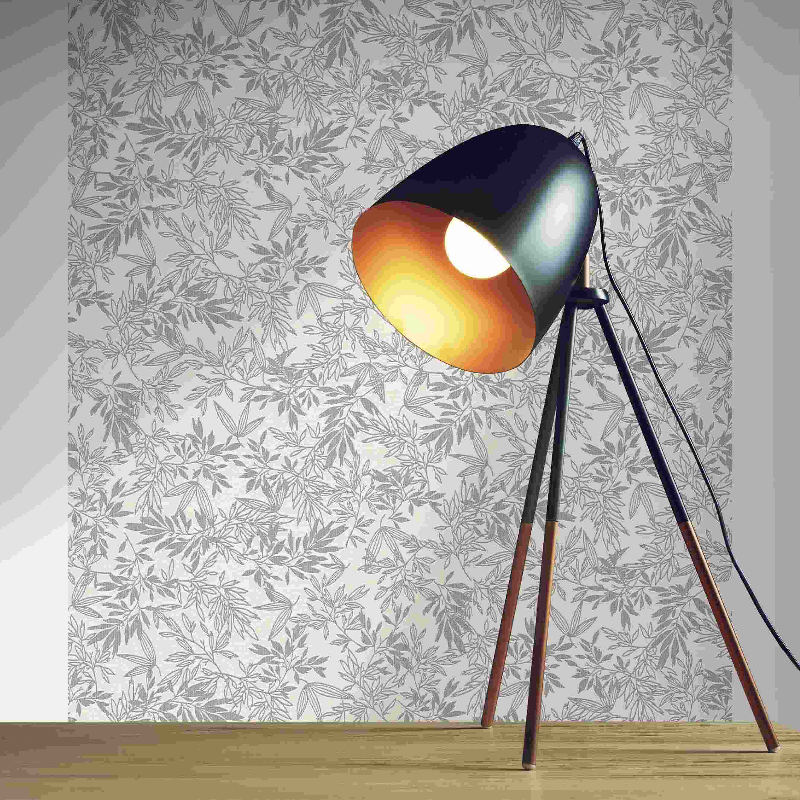 Tapete Florentin Blumen M1-No.4195 Vlies Grau Weiß Floral Tadessi 10.05 x 0.53 m