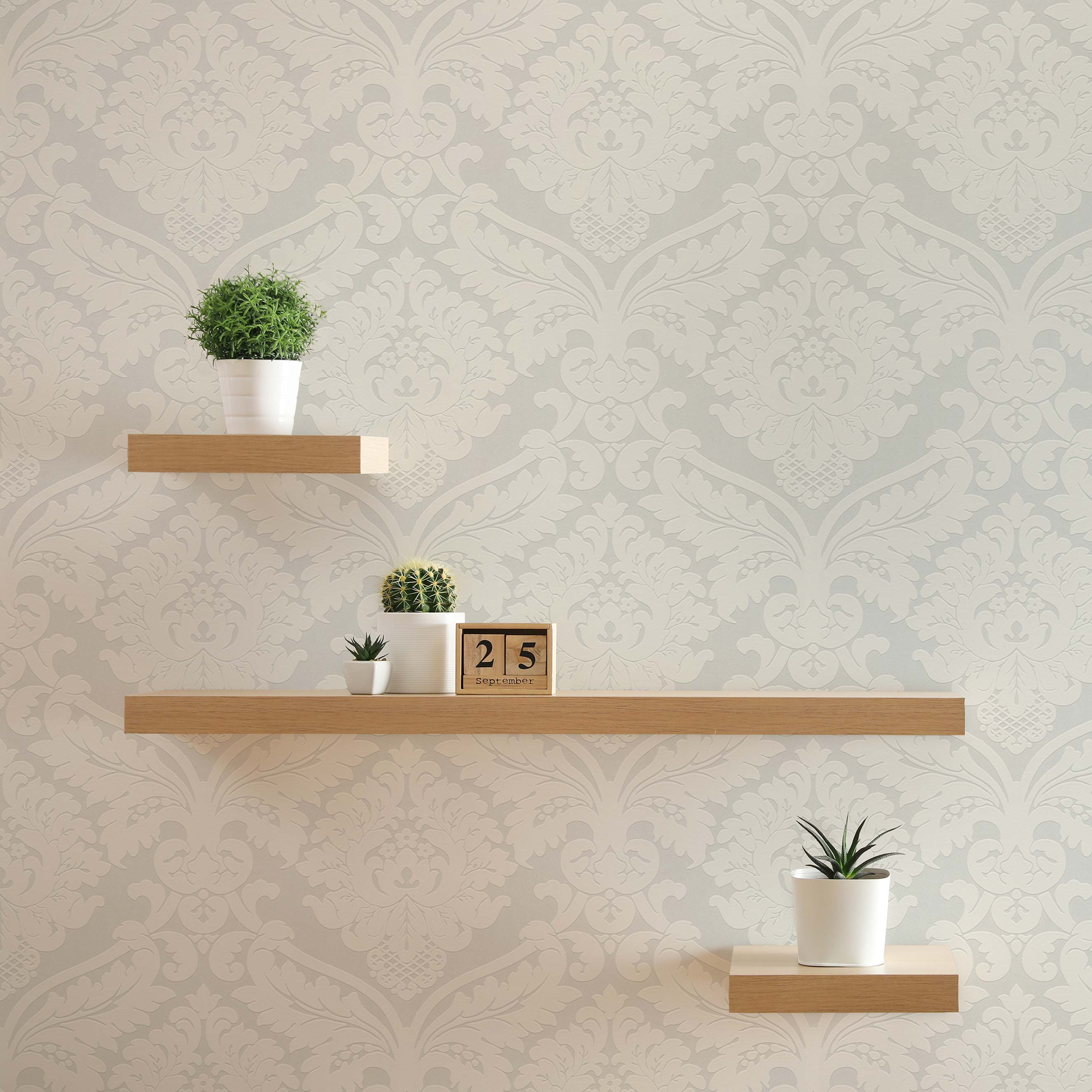 Tapete Barock Gioele M1-No.845 | Vliestapete | Weiß | Metallic | Tapete mit Ornamenten
