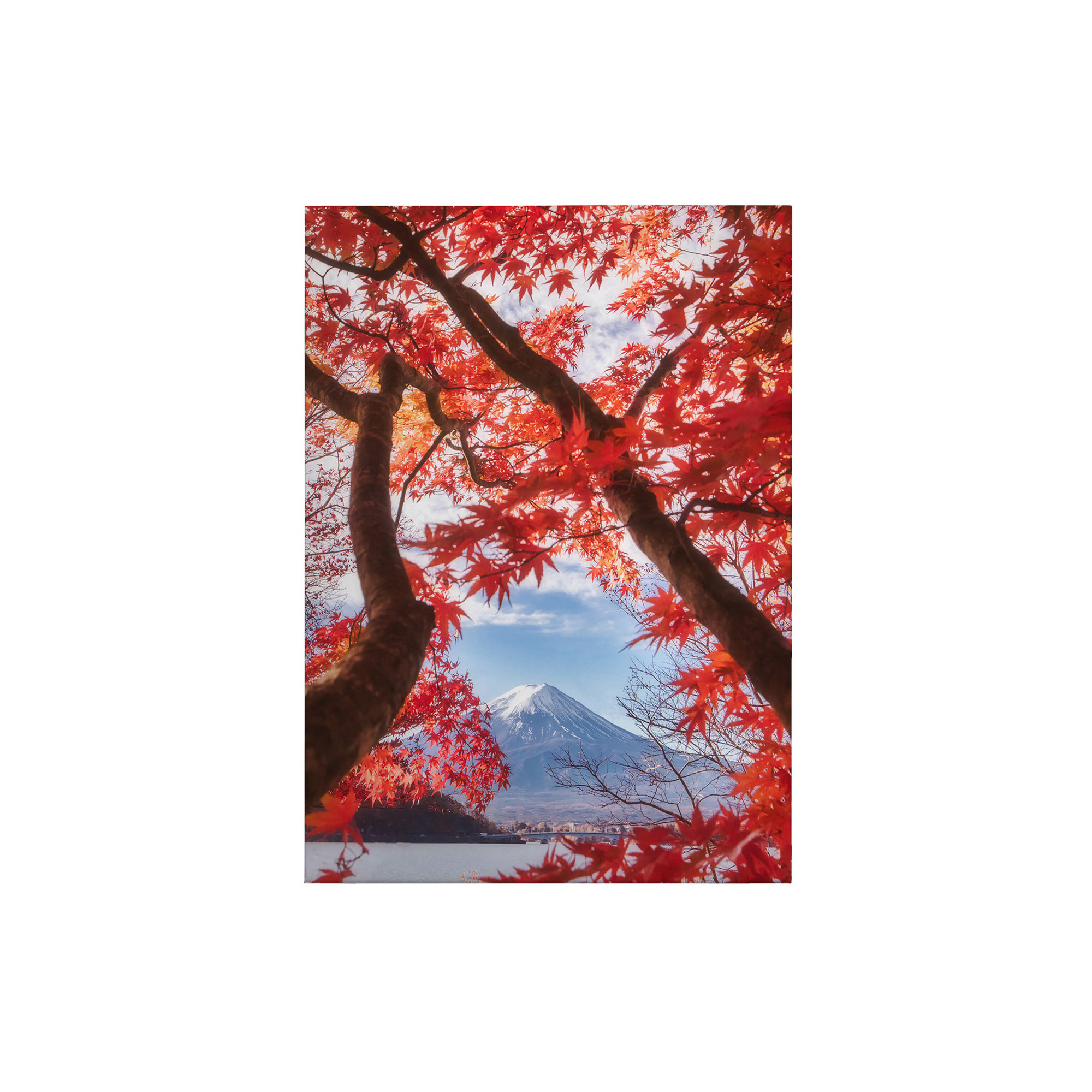 Tadessi Leinwandbild Berge - 70 x 50 cm - M1-No.50372 - Keilrahmen in Rot