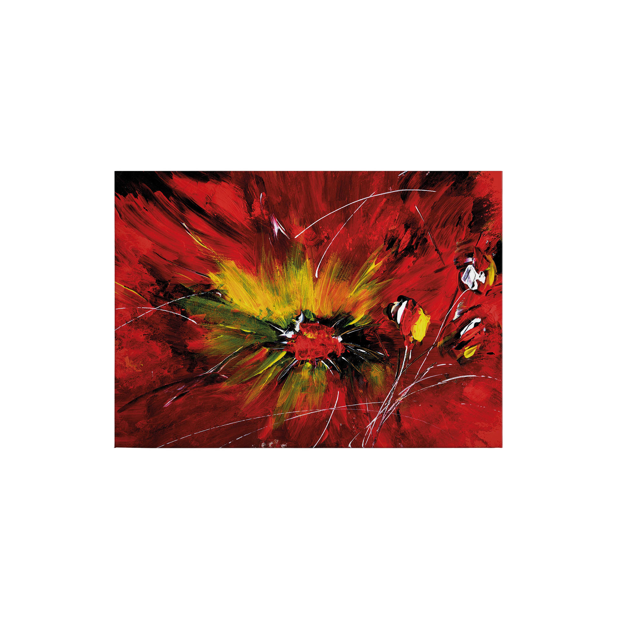 Tadessi Leinwandbild Abstrakt - 50 x 70 cm - M1-No.50312 - Keilrahmen in Rot