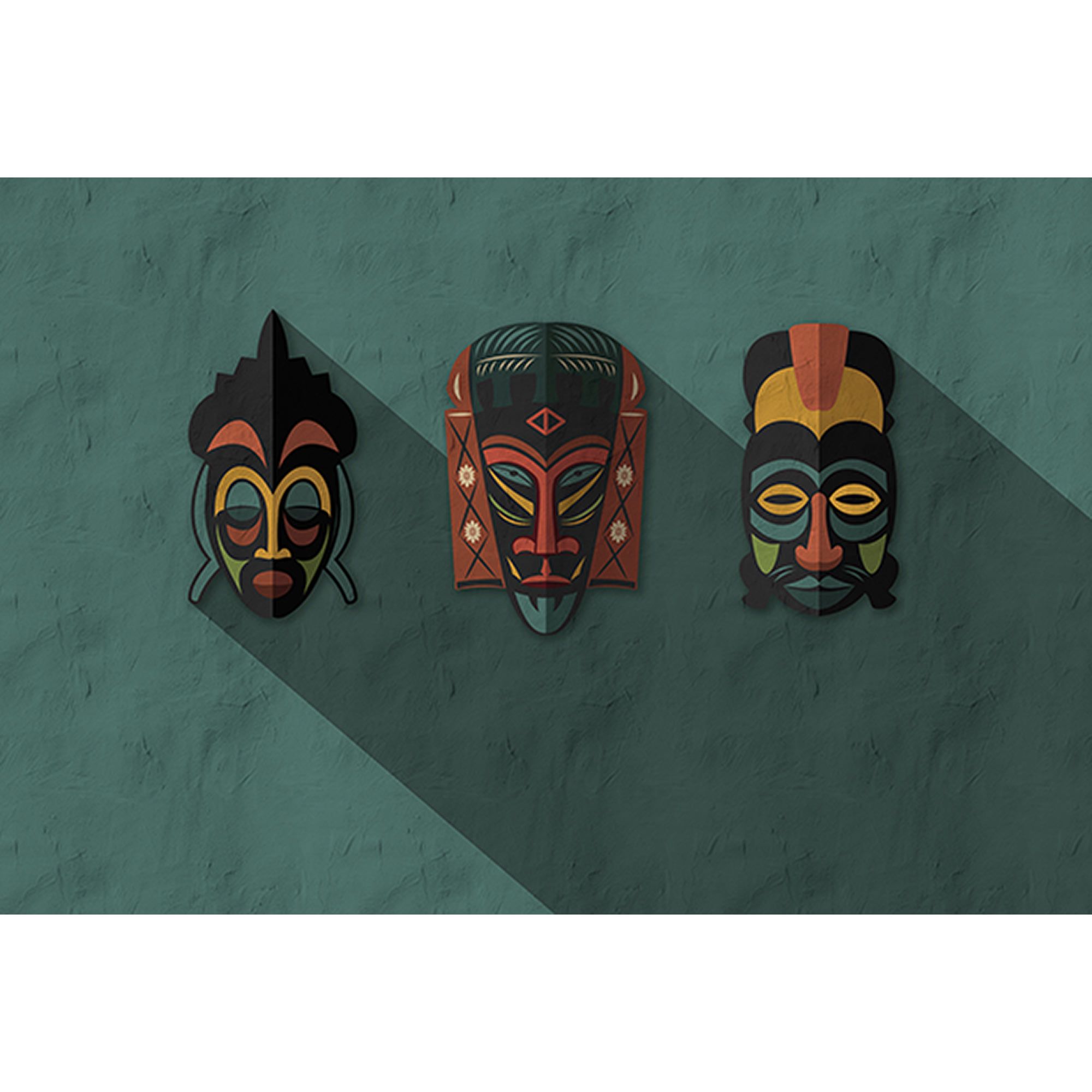 Tadessi Fototapete Orientalisch M1-No.61396 Digitaldruck Tapete Blau Rot - Afrikanisch