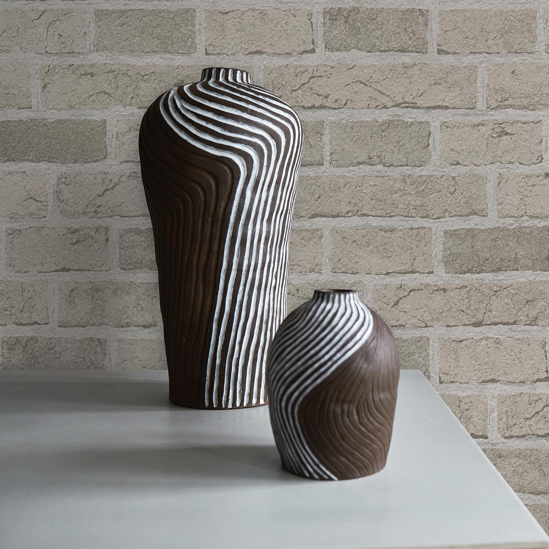 Tapete Stein Eliano M1-No.3656 Papiertapete Creme Beige Steinoptik Steinwand