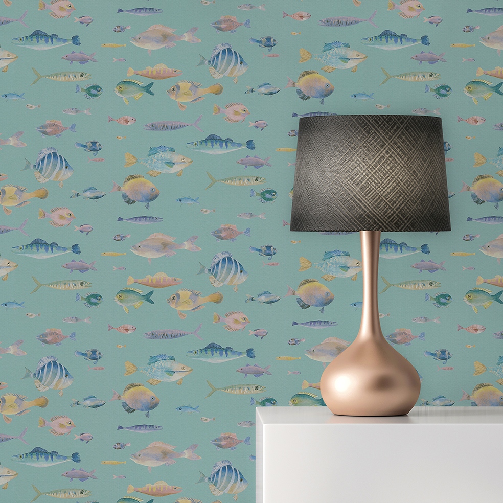 Tapete Maria Tiere M1-No.11290 Vlies Blau Bunt Tadessi 10.05 m x 0.53 m