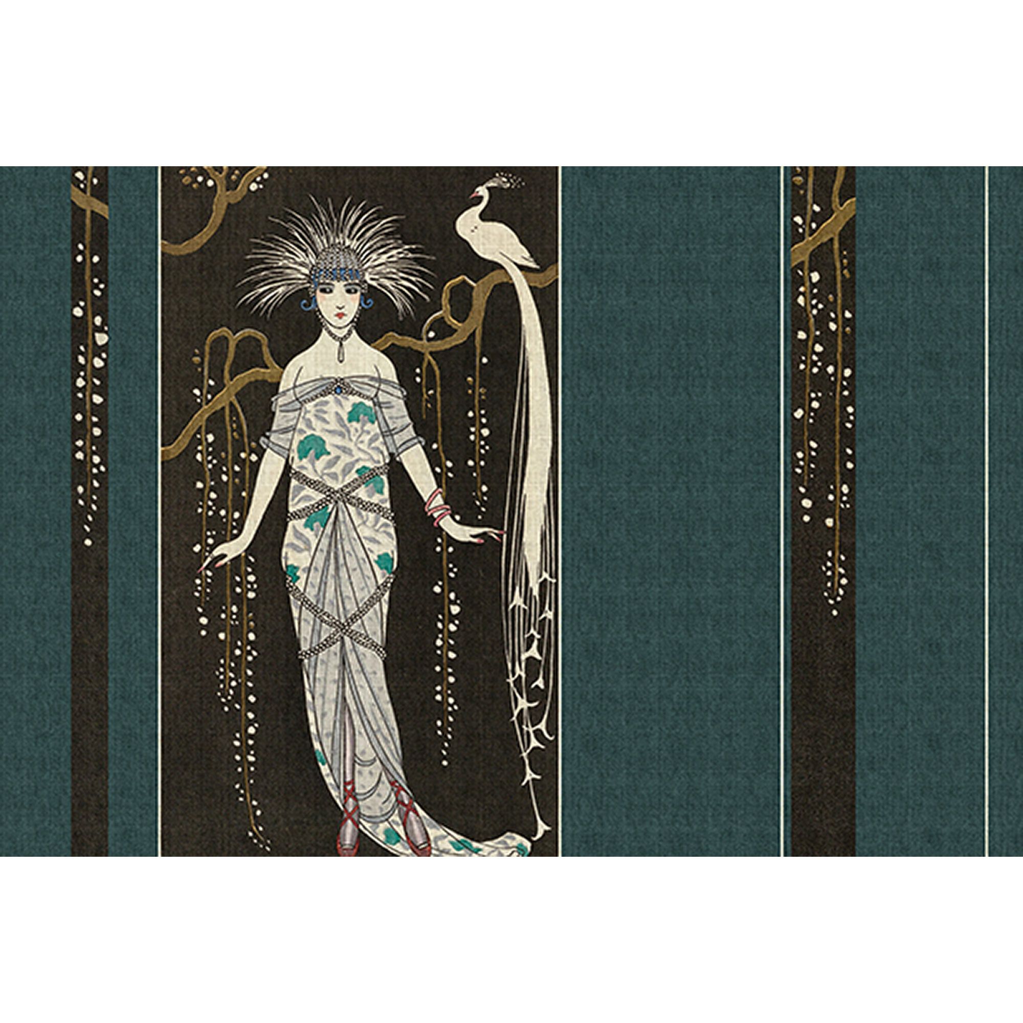 Tadessi Fototapete Vögel M1-No.61256 Digitaldruck Tapete Blau Schwarz - Tiere Wellness