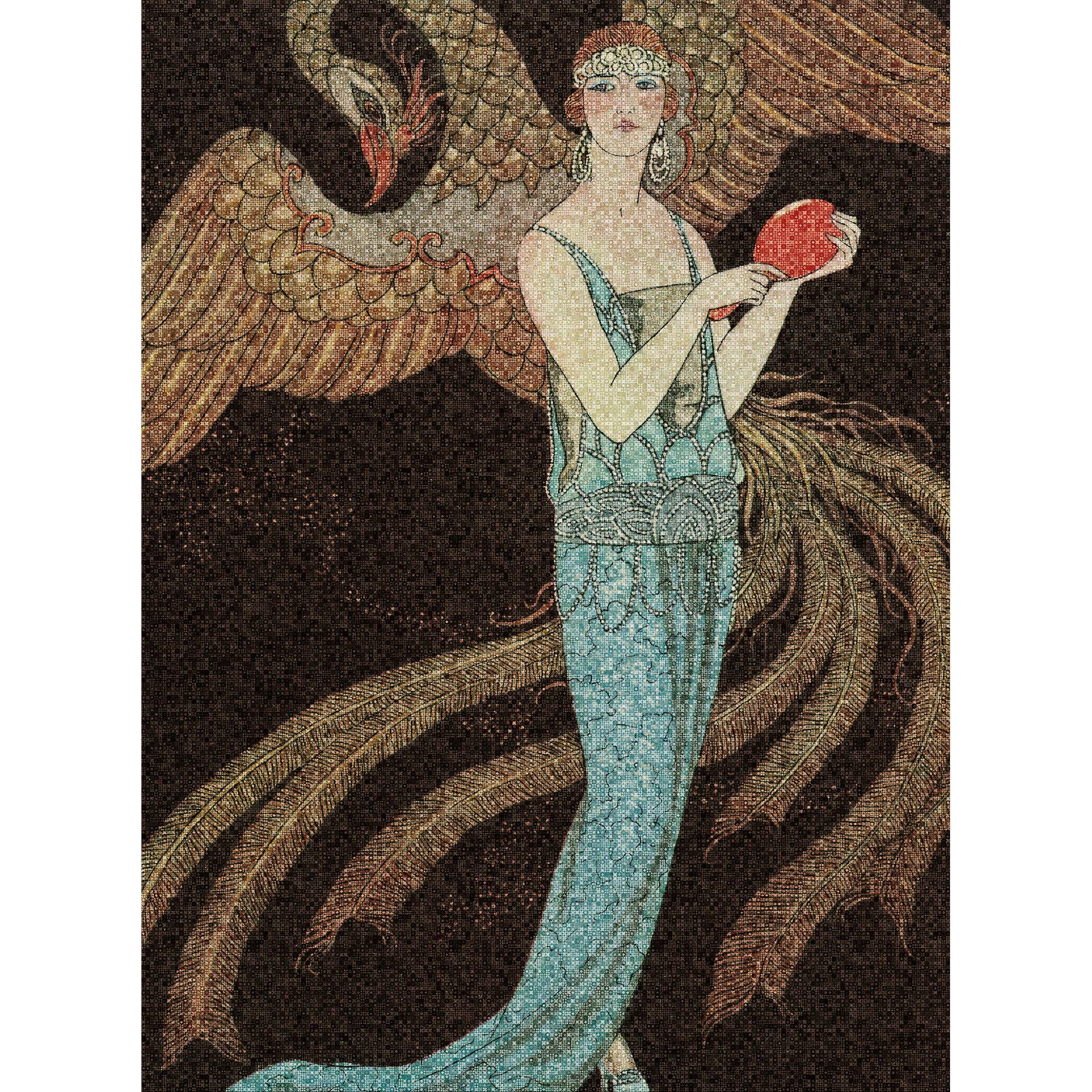 Tadessi Fototapete Vögel M1-No.61240 Digitaldruck Tapete Braun Blau - Tiere