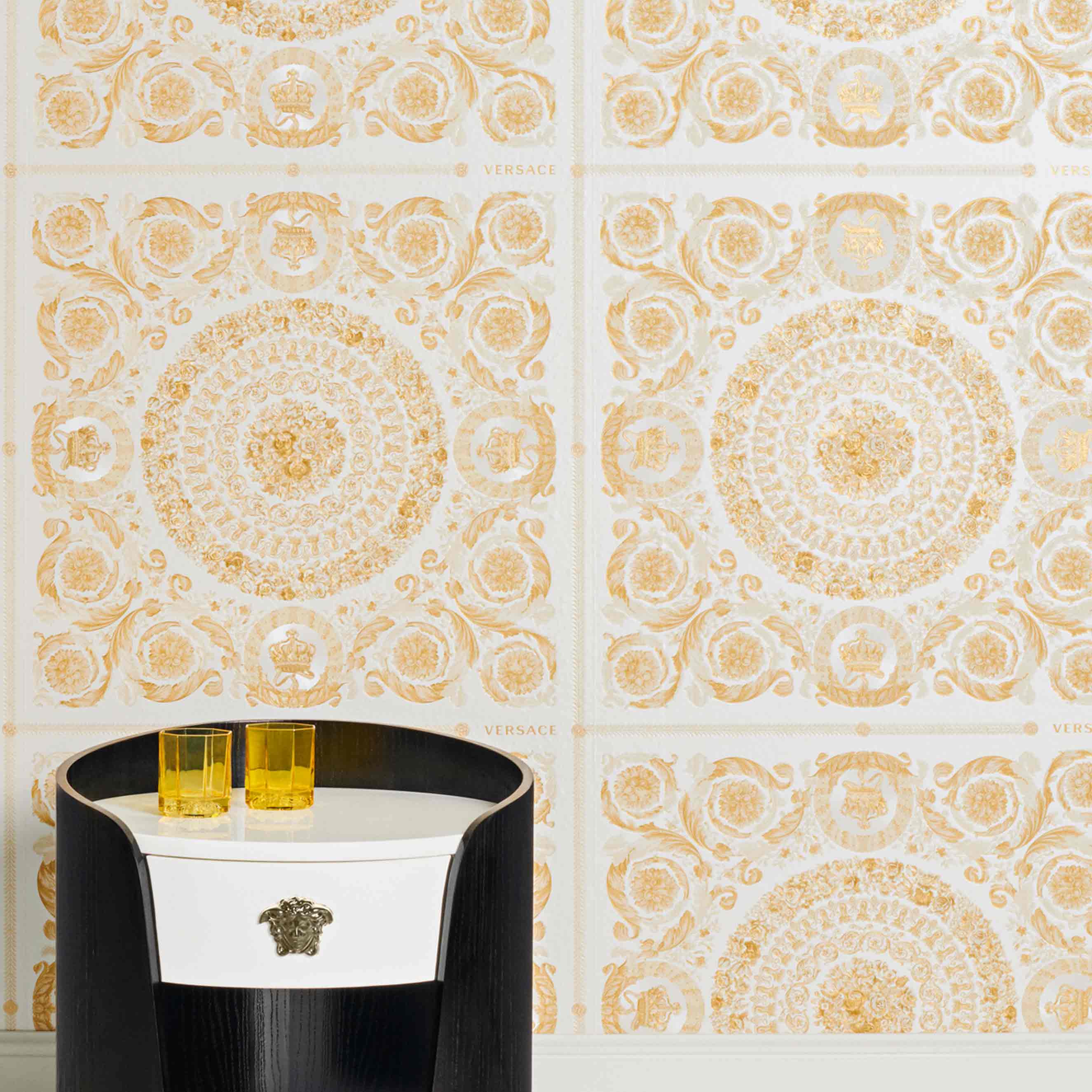 Design Tapete Versace 4 | No. 10213 | Vliestapete Barockoptik | 0.70 m x 10.05 m | Gold