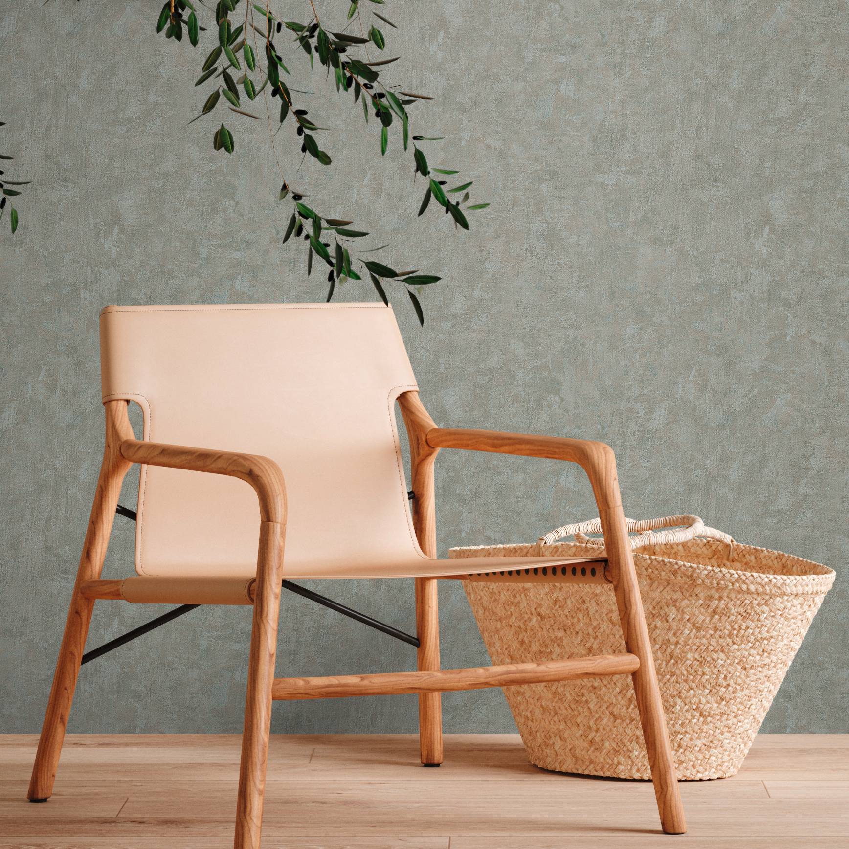 Tapete Uni M1-No.3513 Vliestapete Grün Tapete Einfarbig Unitapete