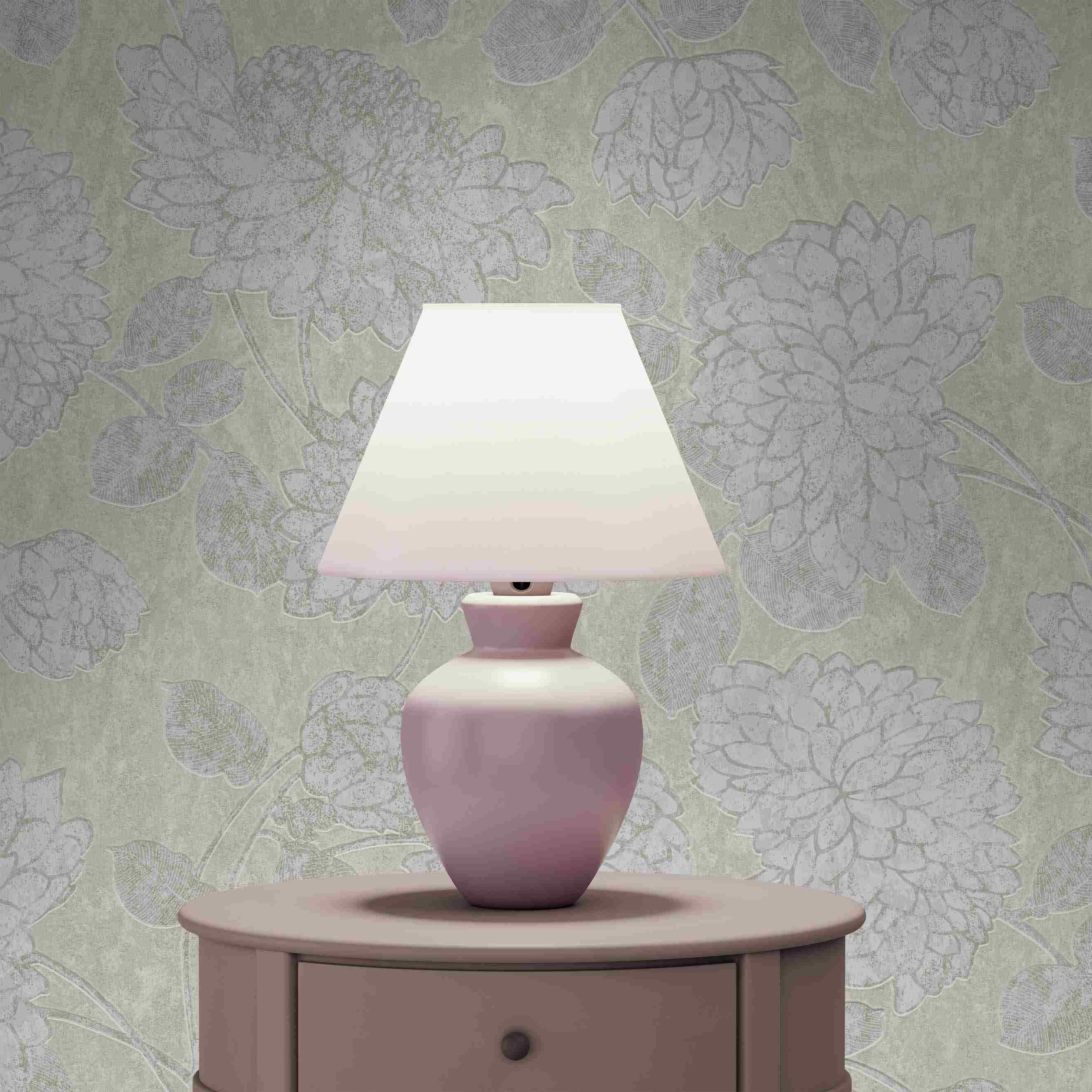 Tapete Florentin Blumen M1-No.4181 Vlies Beige Weiß Floral Tadessi 10.05 x 0.53 m