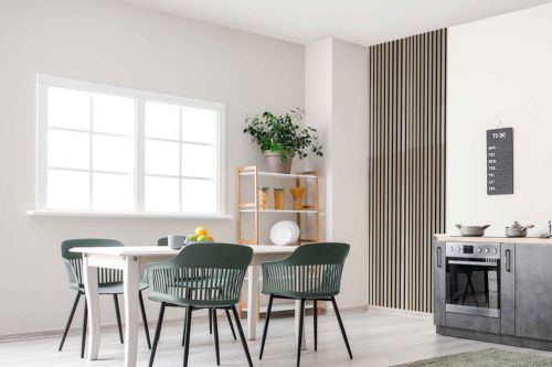 Küche mit 3D Wallpanels an der Wand