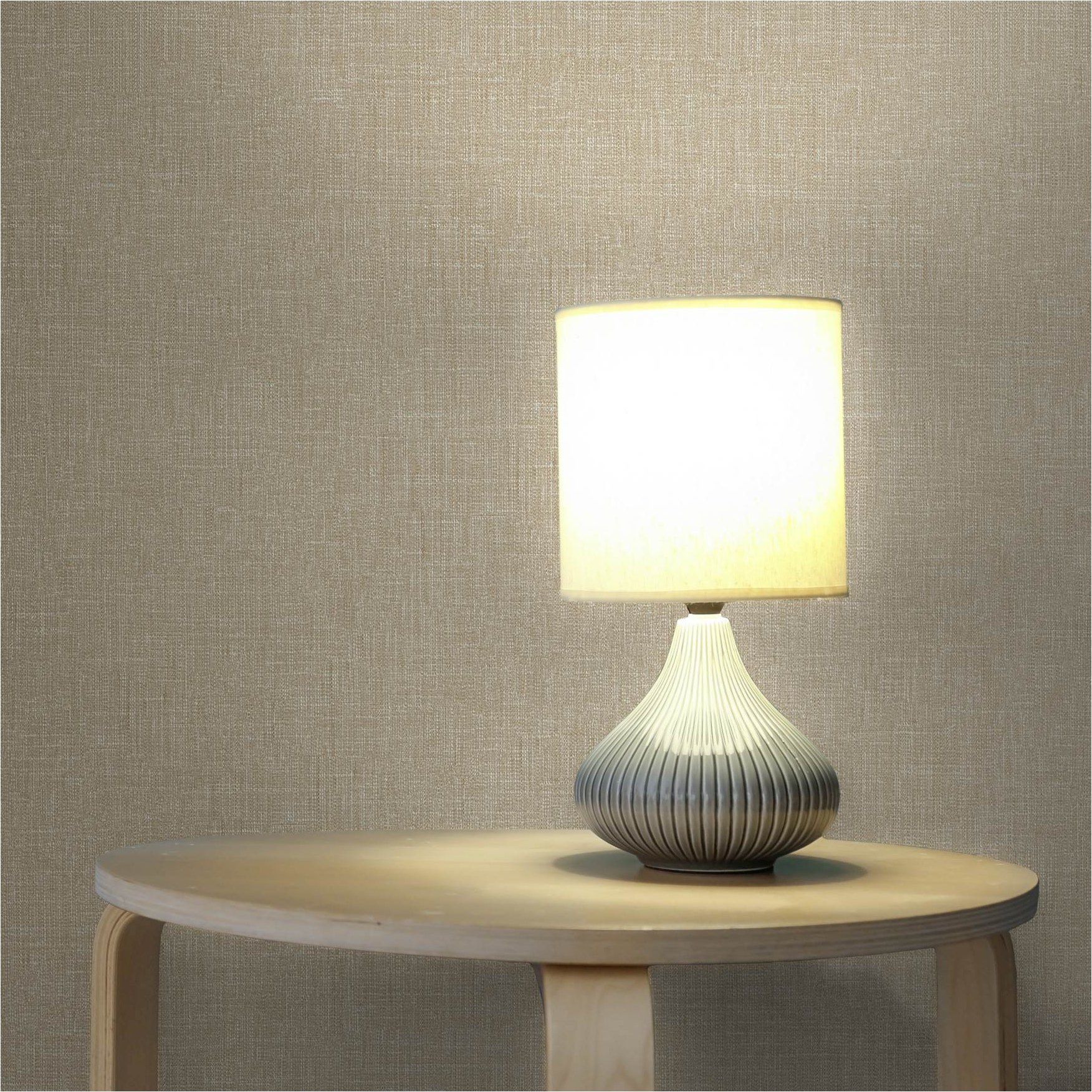 Tapete Uni M1-No.11432 | Vliestapete einfarbig | Beige | Textilstruktur | Wohnzimmer | Schlafzimmer