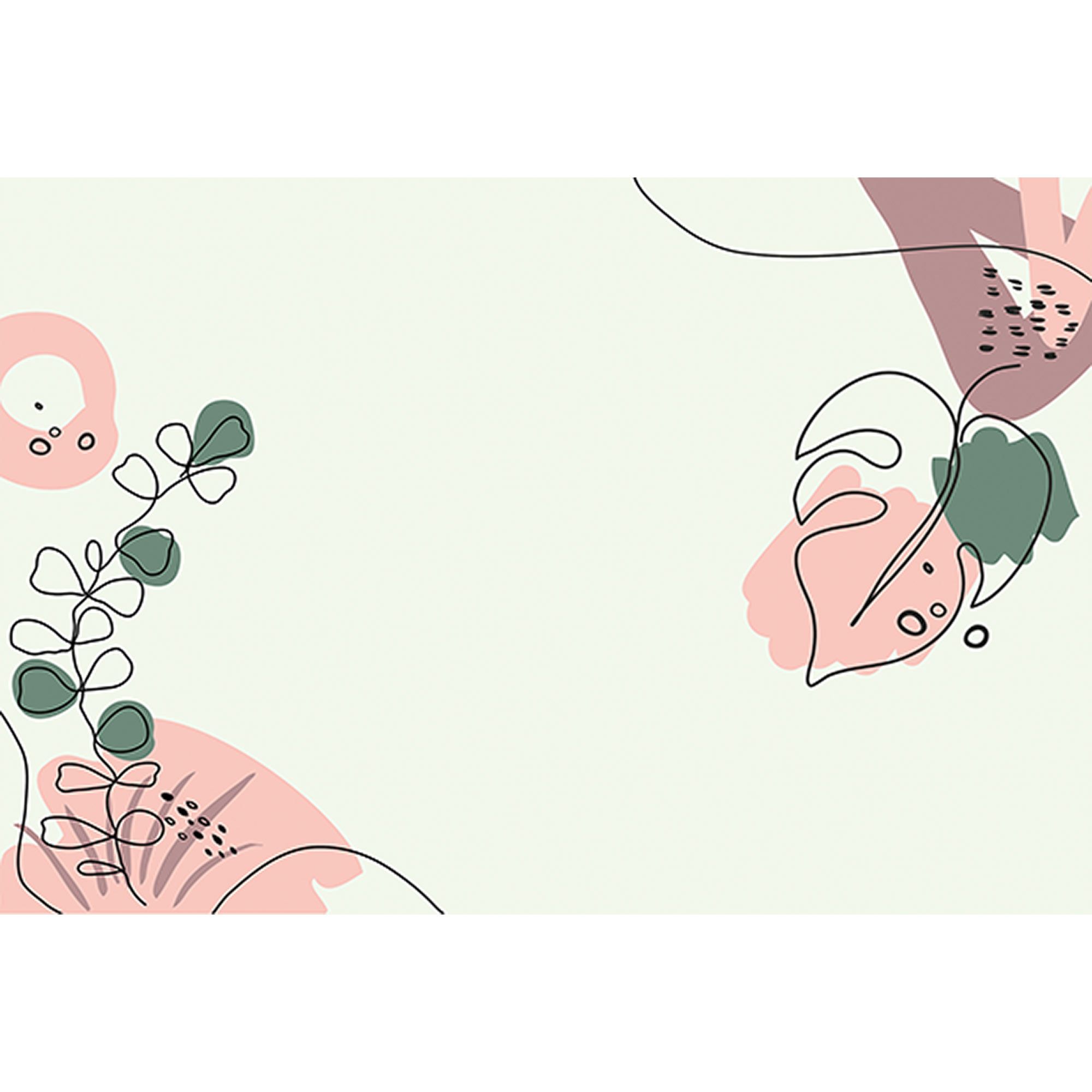 Tadessi Fototapete Modern M1-No.61126 Digitaldruck Tapete Rosa Braun - Blätter