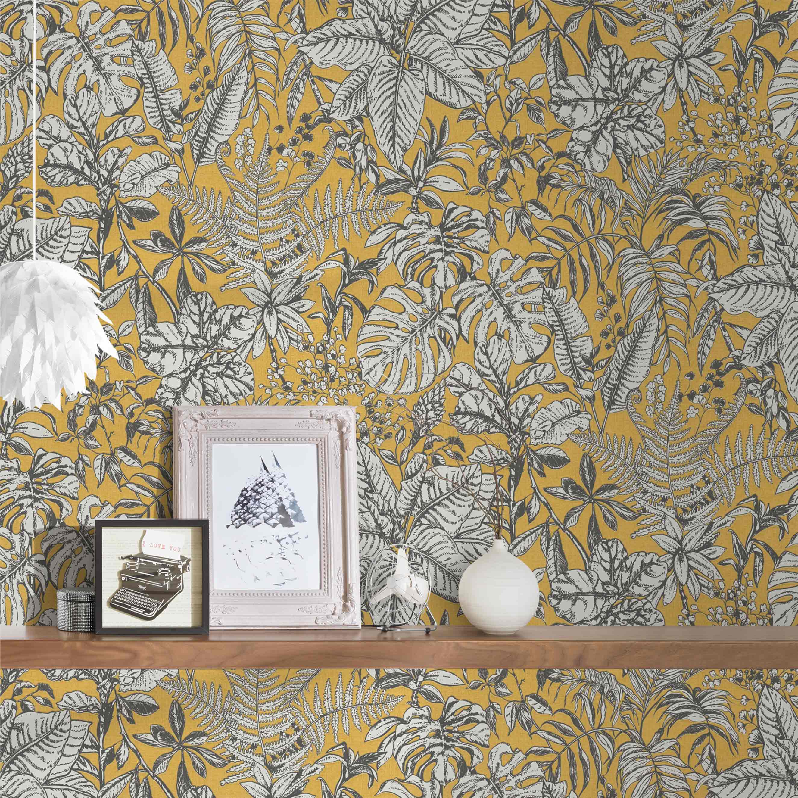 Designer Daniel Hechter 6 | No. 10053 | Vliestapete Blumenoptik | 0.53 m x 10.05 m | Gelb