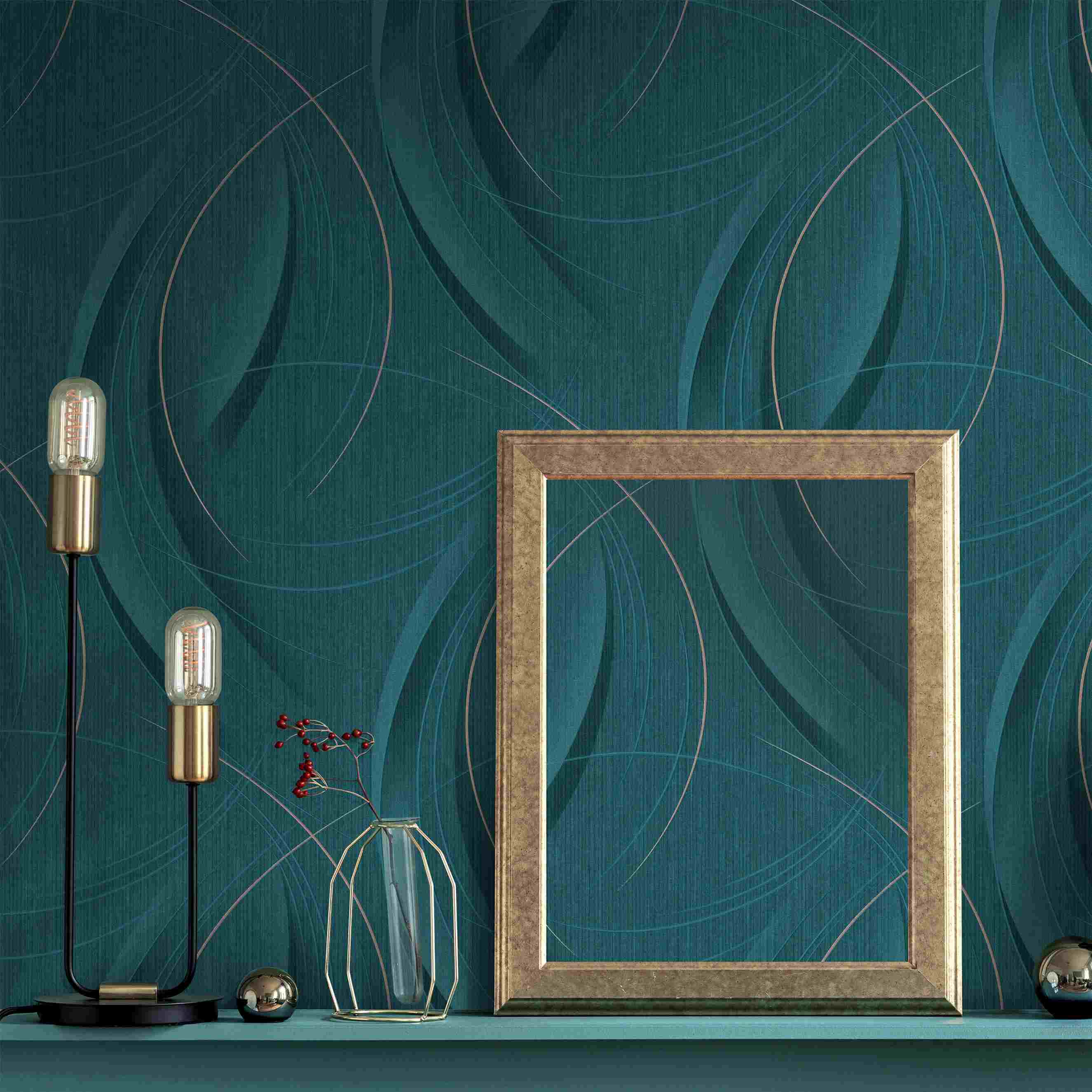 Erismann Fashion for Walls 3 | 1021819 | Vliestapete 3D Optik | 0.53 m x 10.05 m | Türkis