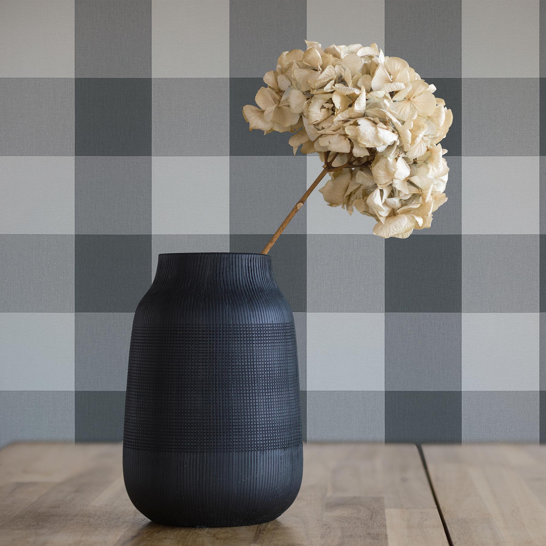 Tapete Grafik Meo M1-No.2004 Vliestapete Weiß Schwarz Grau Kariert