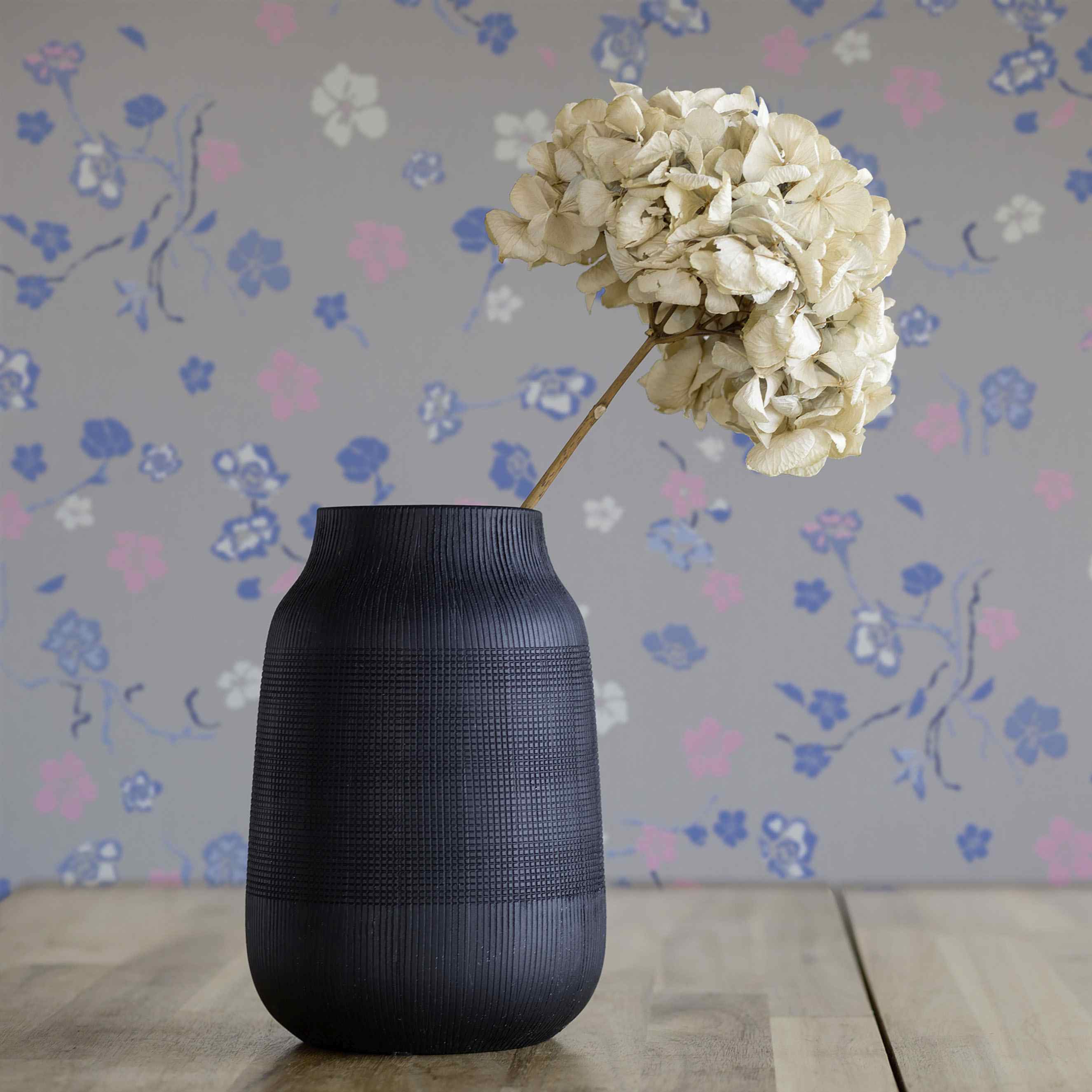 Tapete Mario Blumen M1-No.4123 Vlies Grau Blau Floral Tadessi 10.05 x 0.53 m