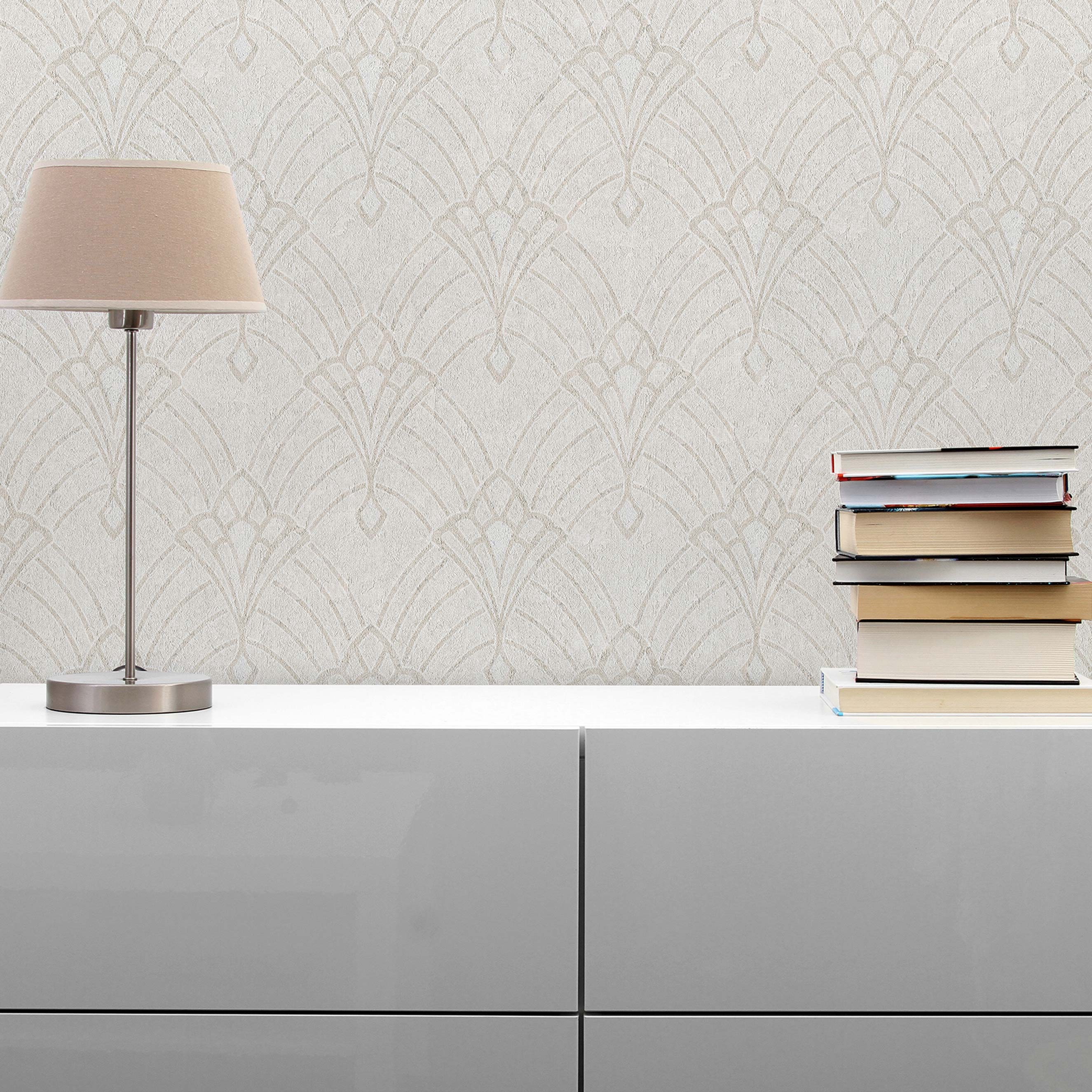 Tapete Art Deco M1-No.703 | Vliestapete | Beige | Creme | Orientalische Tapete
