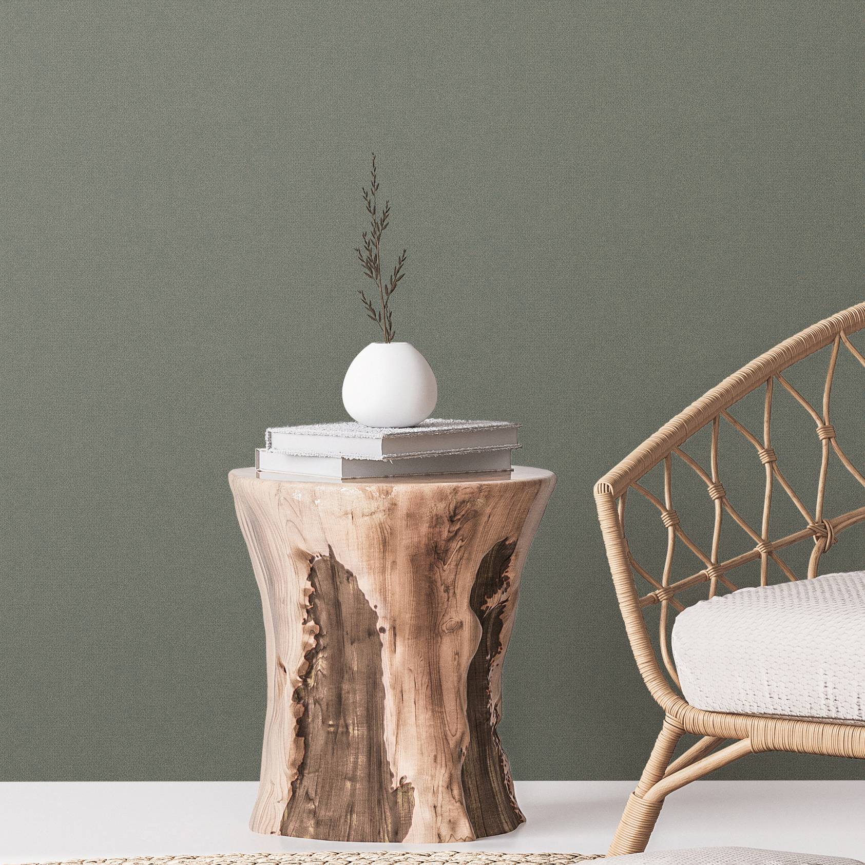 Tapete Uni M1-No.3520 Vliestapete Grün Tapete Einfarbig Unitapete