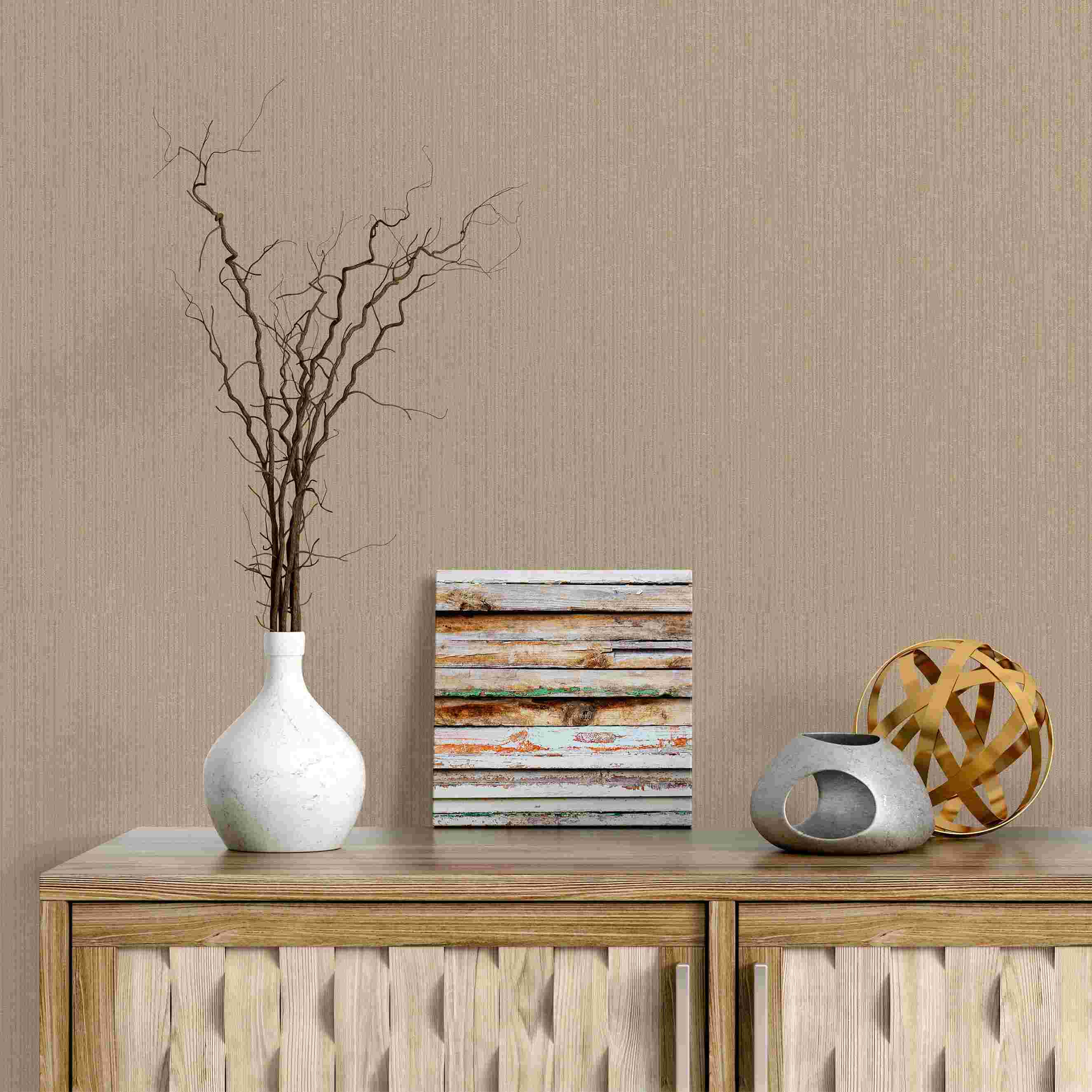 Erismann Fashion for walls | 1000430 | Vliestapete Einfarbig | 0.53 m x 10.05 m | Braun Gold