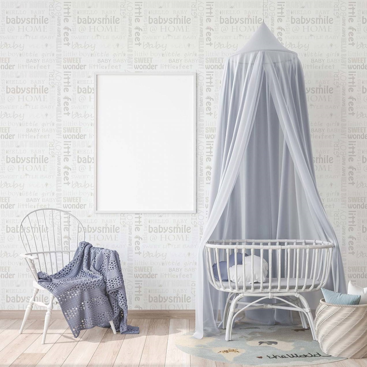 Tapete Kinderzimmer M1-No.1558 Vliestapete Creme Gold Babyzimmer