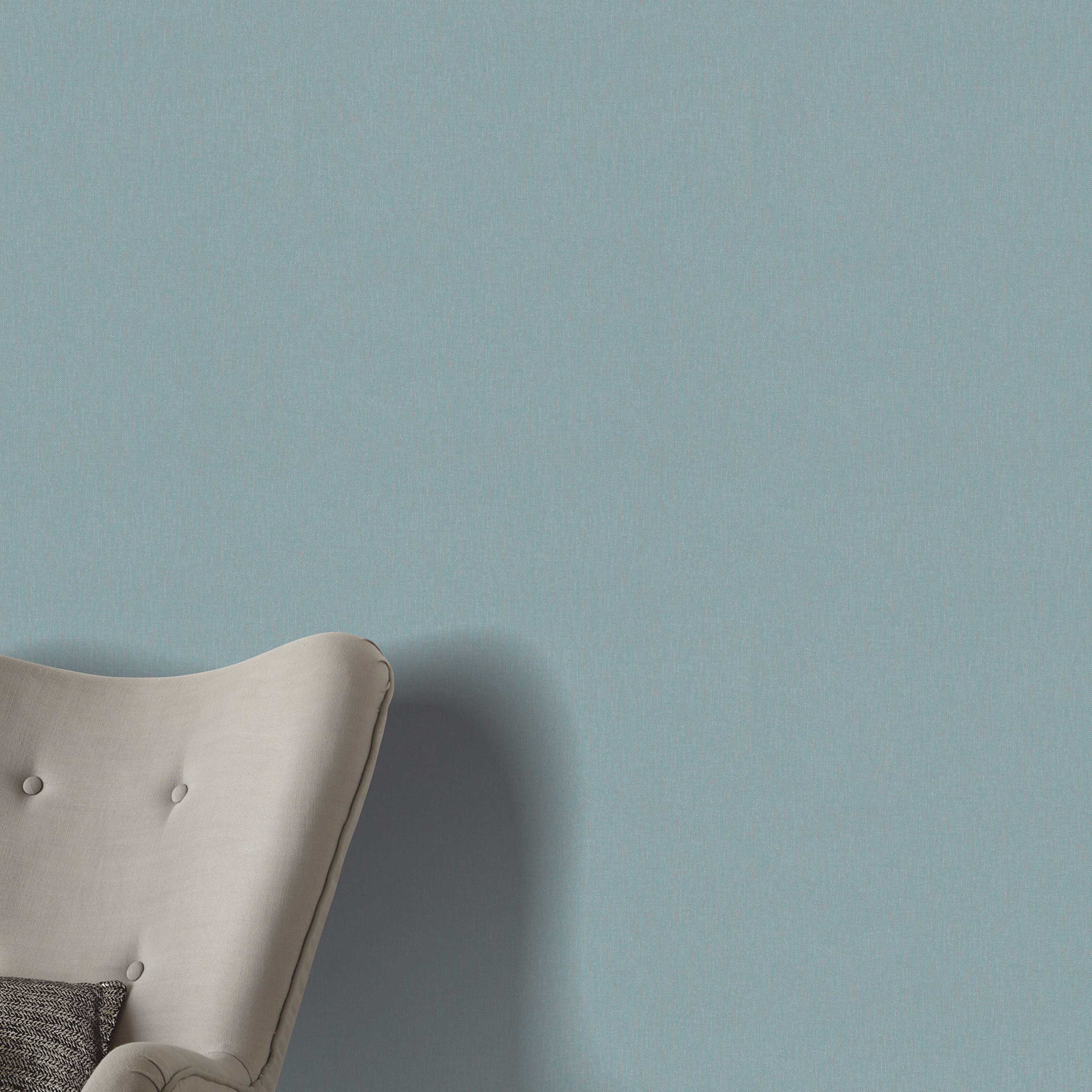 Tapete Einfarbig U2-No.158 | Vliestapete Uni | Türkis | Moderne einfarbige Tapete
