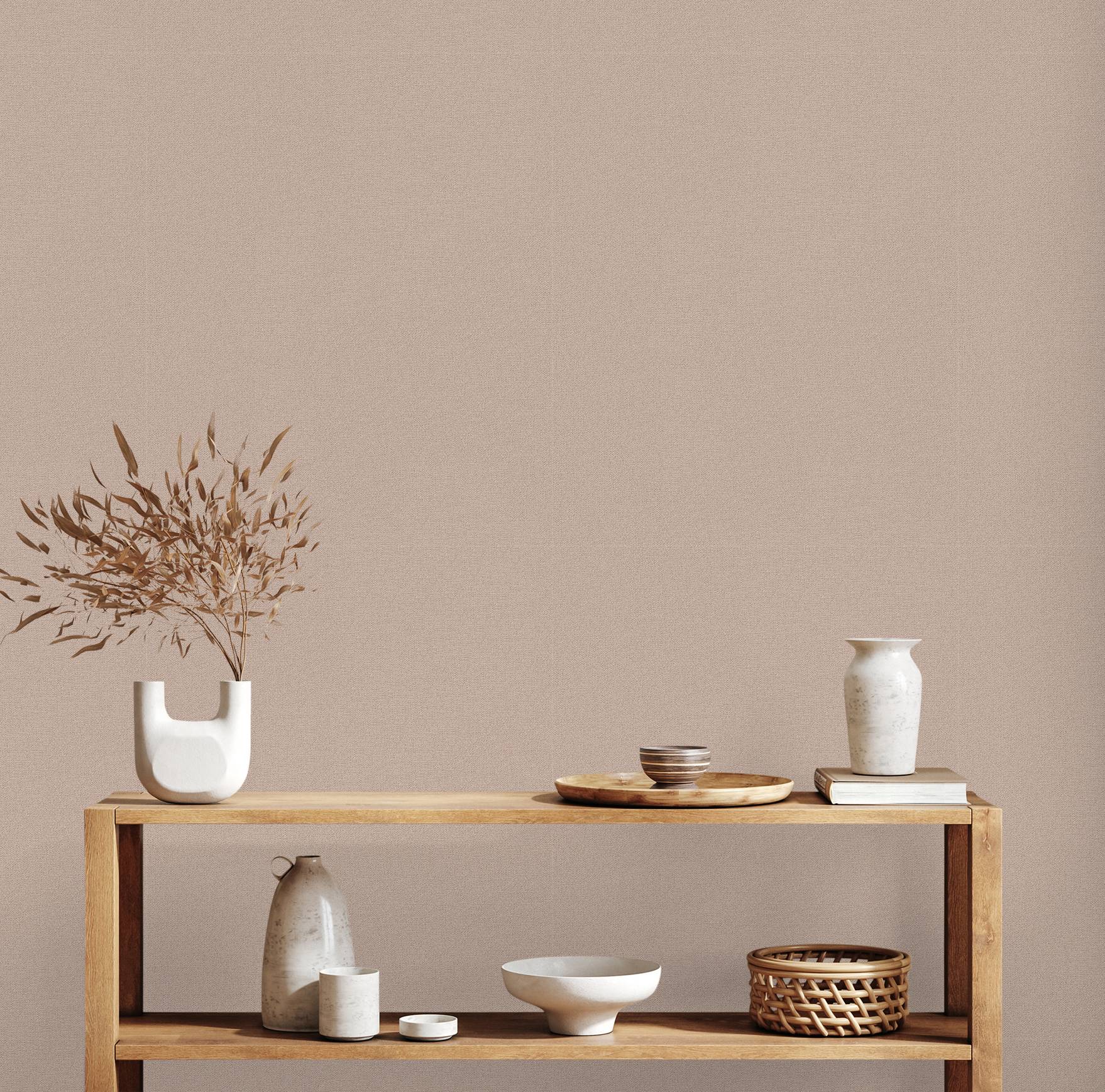 Tapete Uni M1-No.3539 Vliestapete Braun Tapete Einfarbig Unitapete