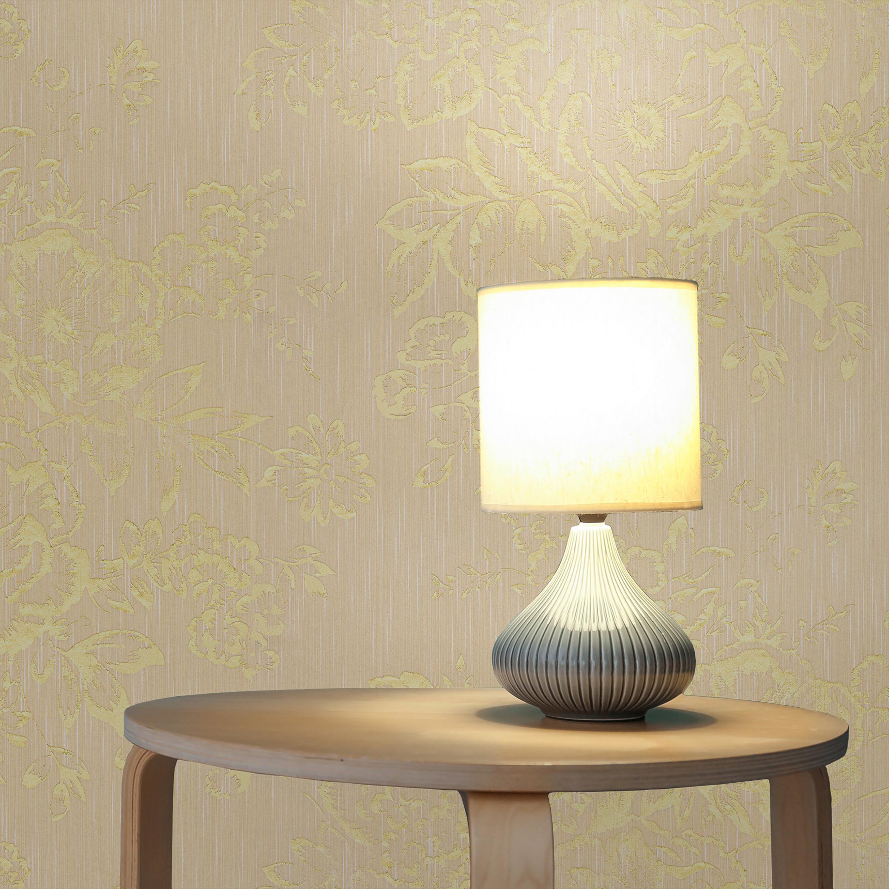 Tapete Blumen Florentin M1-No.2165 Vliestapete Gold Creme Floral Abstrakt