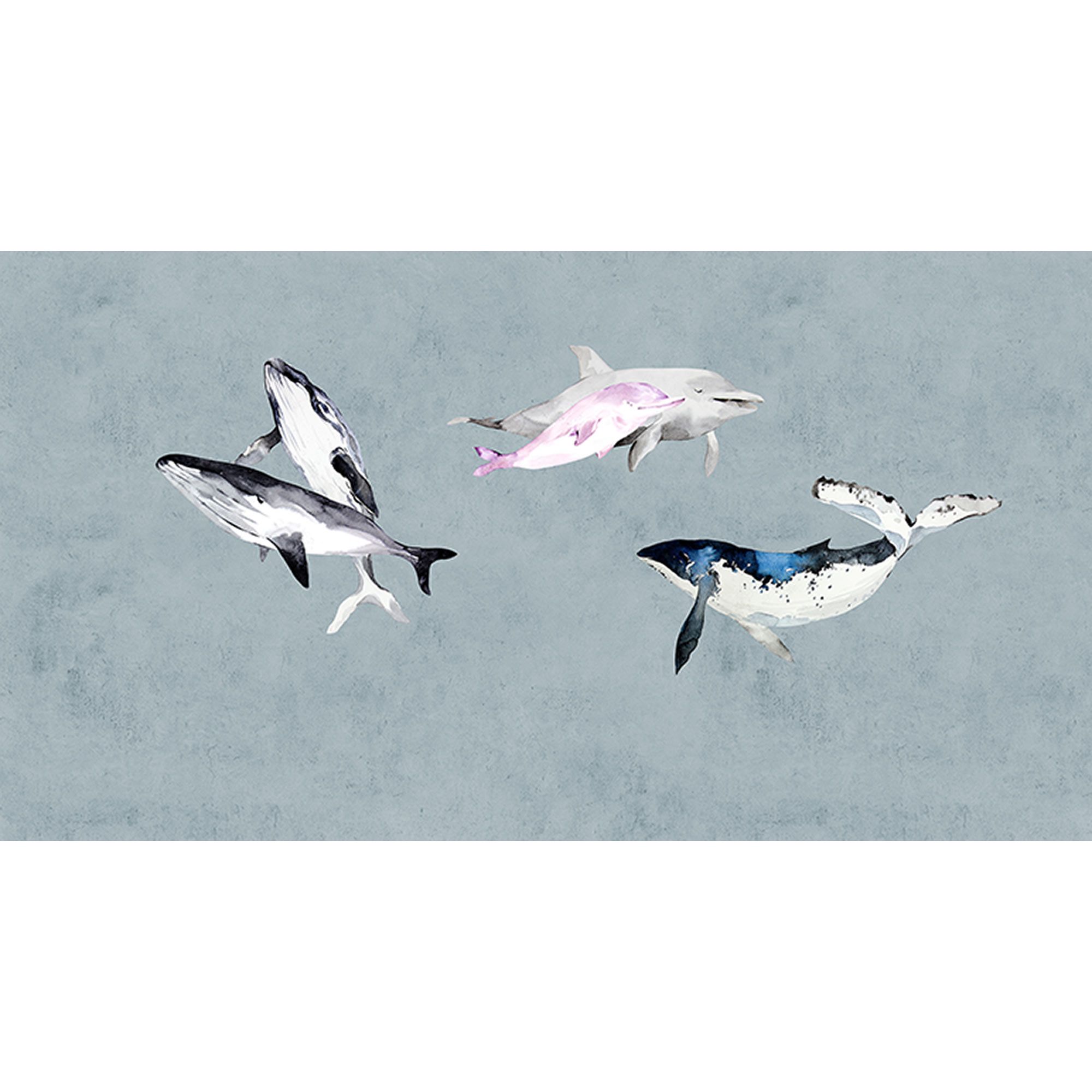 Fototapete Blumen M1-No.61182 | Digitaldruck | Blau | Weiß | Natur