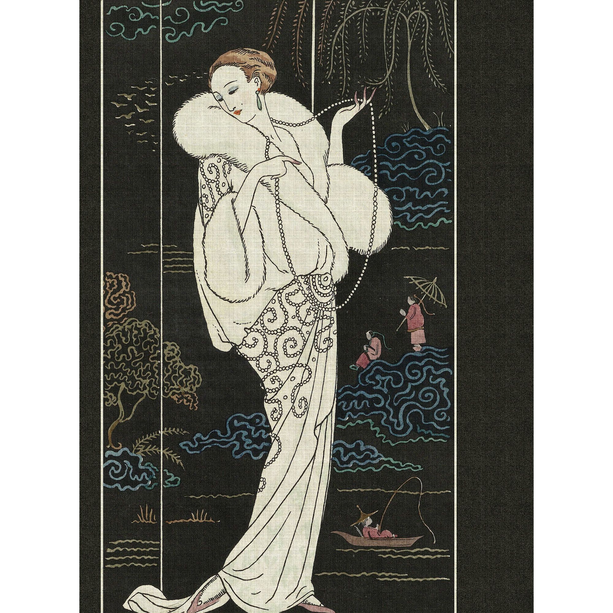 Tadessi Fototapete Wellness M1-No.61257 Digitaldruck Tapete Schwarz Weiß - Gemälde Mosaik