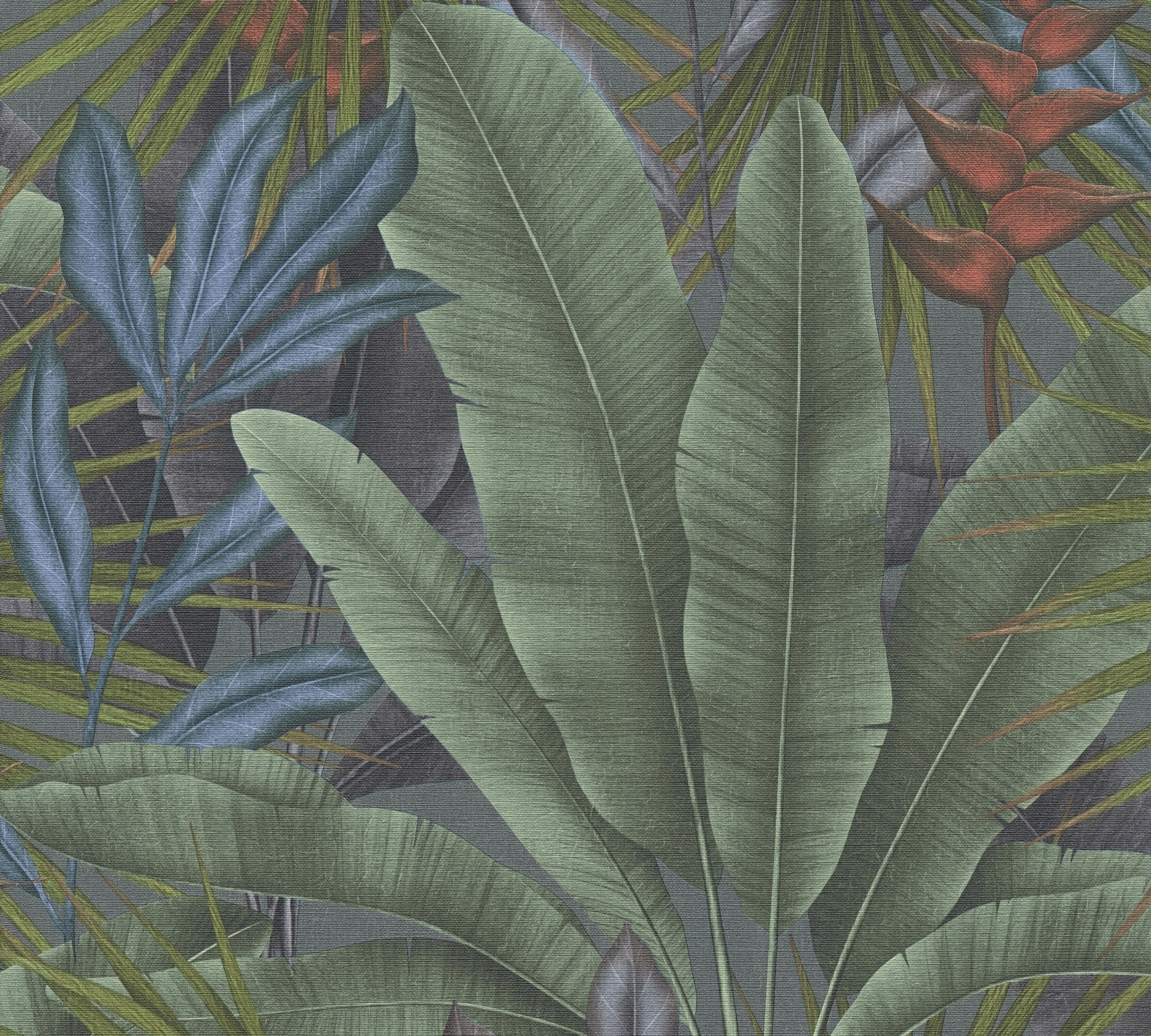Tapete Camilla Botanical Dschungel M1-No.11126 Vlies grau Grün Tadessi 10.05 m x 0.53 m