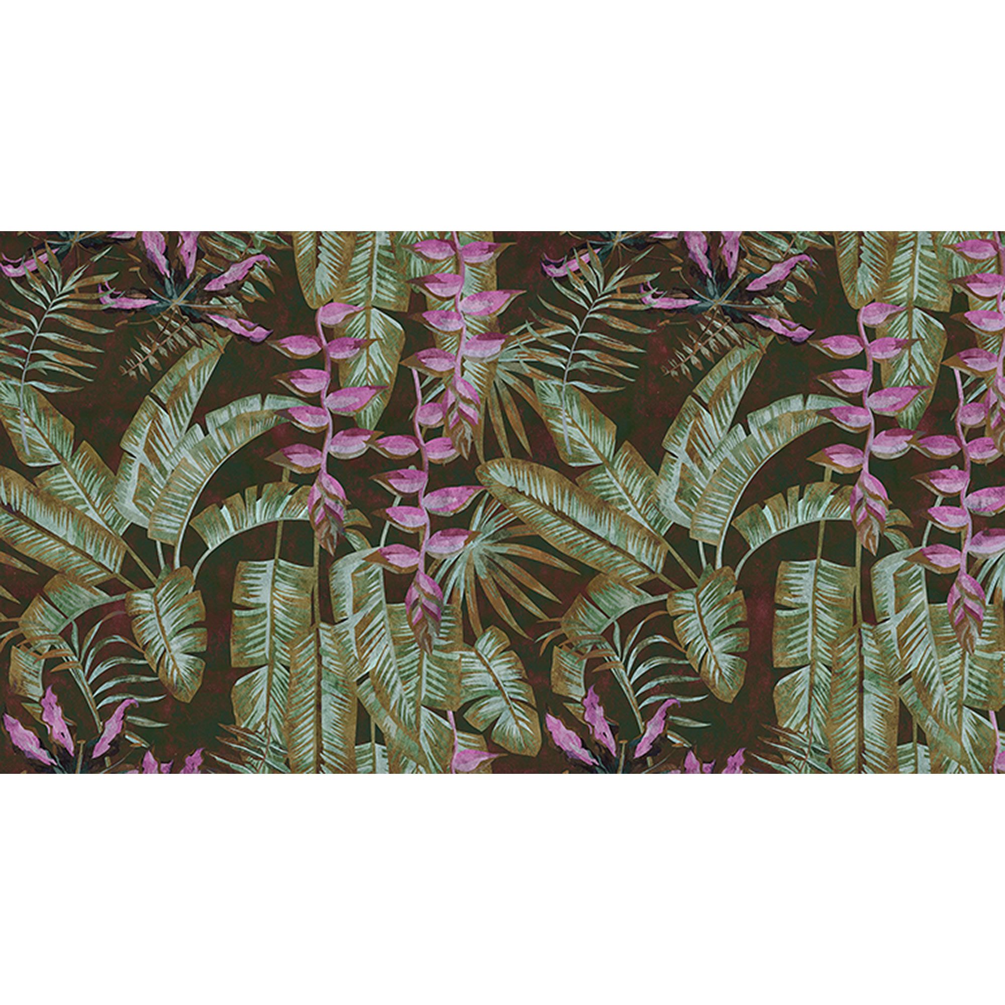 Fototapete Dschungel M1-No.60962 | Digitaldruck | Grün | Lila | Pflanzen | Floral