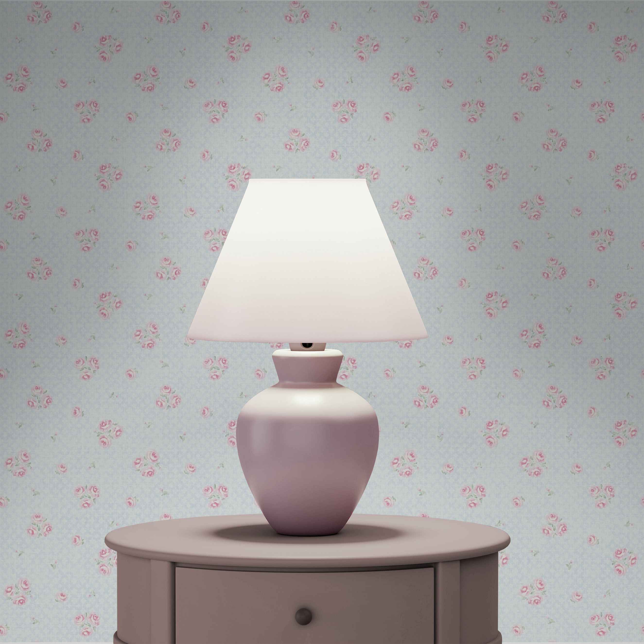 Tapete Pino Blumen M1-No.4274 Vlies Blau Rosa Blümchen Tadessi 10.05 x 0.53 m