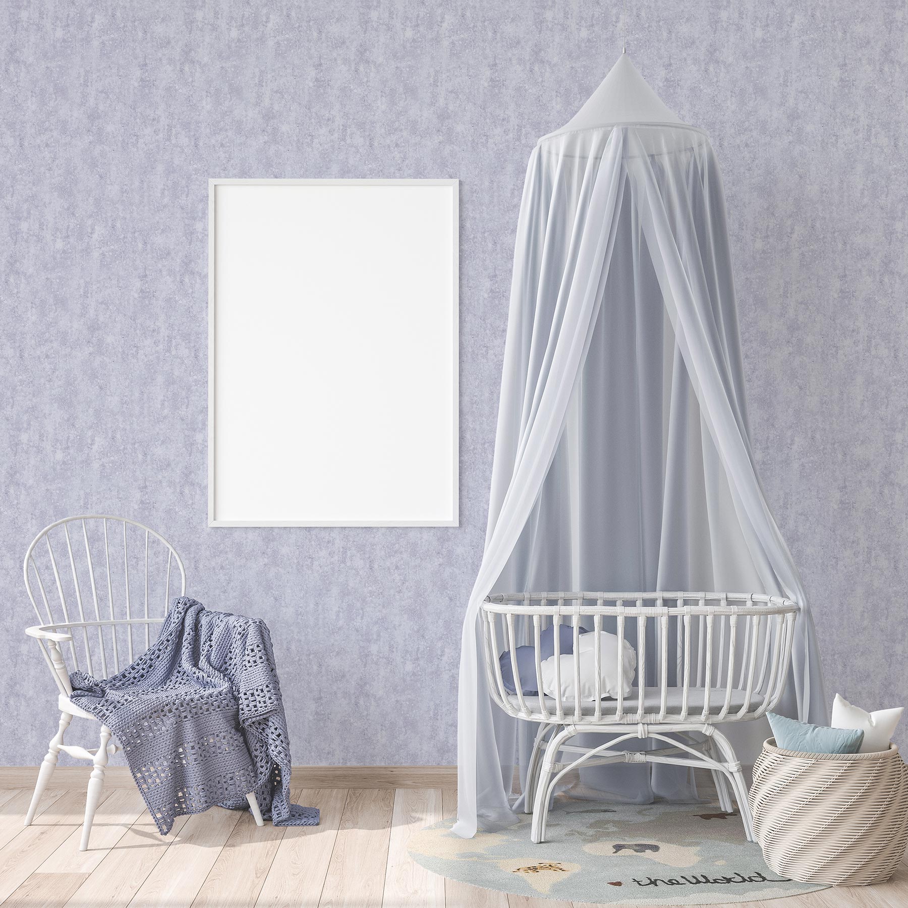 Tapete Kinderzimmer M1-No.744 | Vliestapete | Grau | Blau | Beton