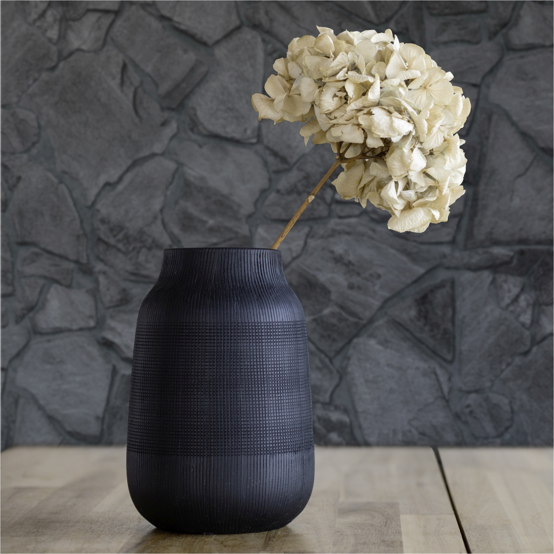 Tapete Steine M1-No.11573 | Vliestapete Stein-Optik | Schwarz | Anthrazit | Natursteine | Wohnzimmer
