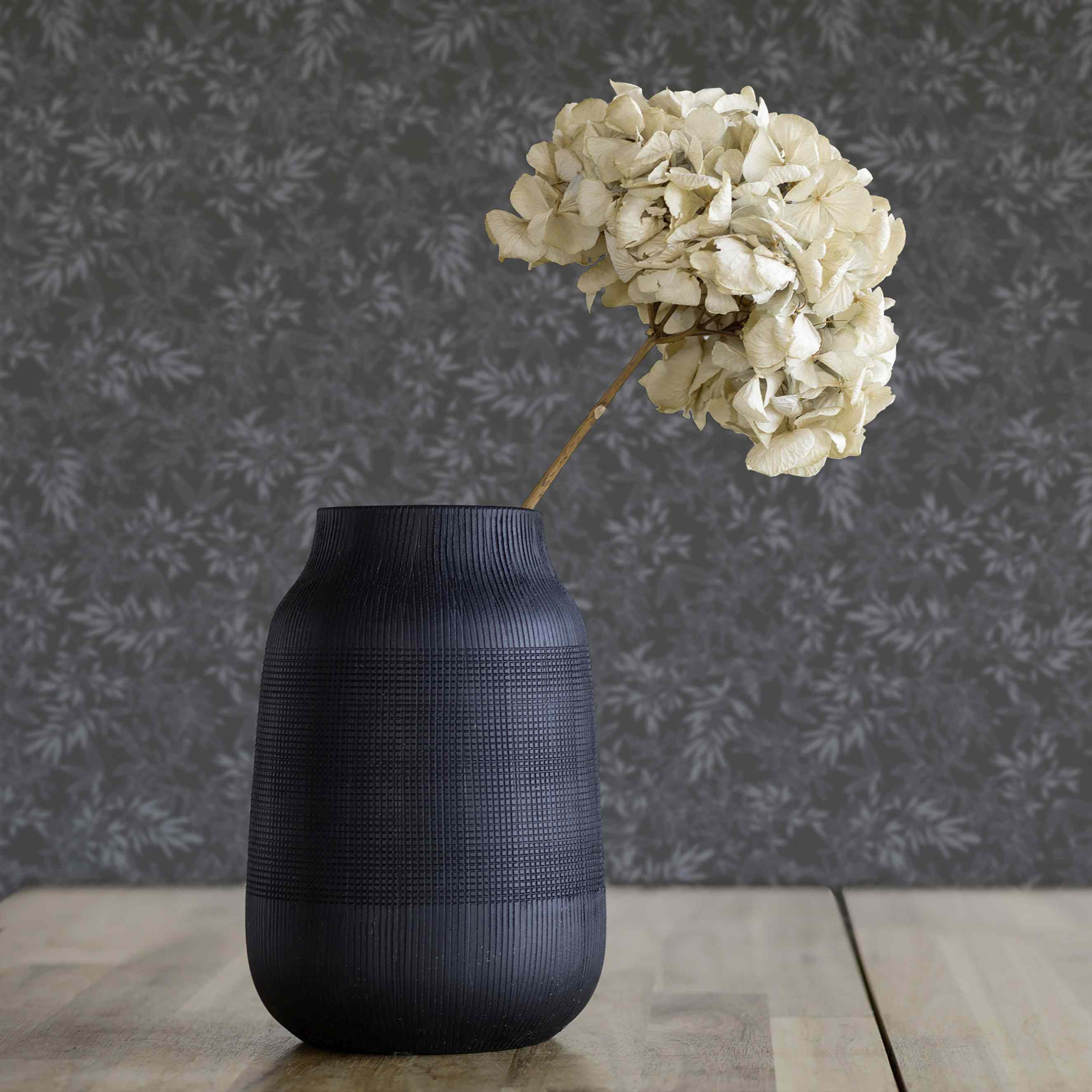 Tapete Florentin Blumen M1-No.4198 | Vlies | Schwarz | Grau | Floral | Tadessi | 10.05 x 0.53 m