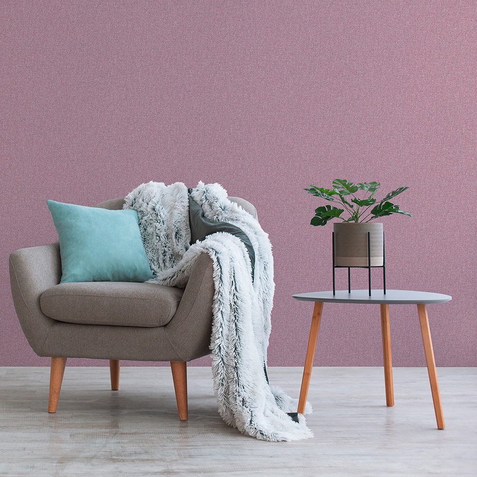 Tapete Uni Einfarbig M1-No.10990 Vlies Lila Pink Tadessi 10.05 m x 0.53 m