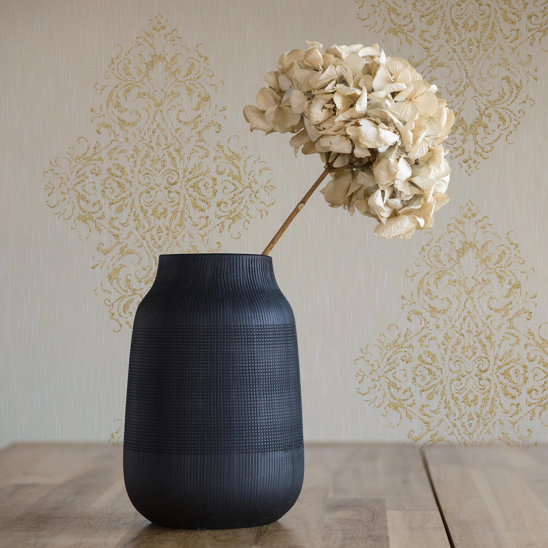 Tapete Barock Gioele M1-No.2258 | Vliestapete | Creme | Gold | Ornament | Klassik | Barocktapete