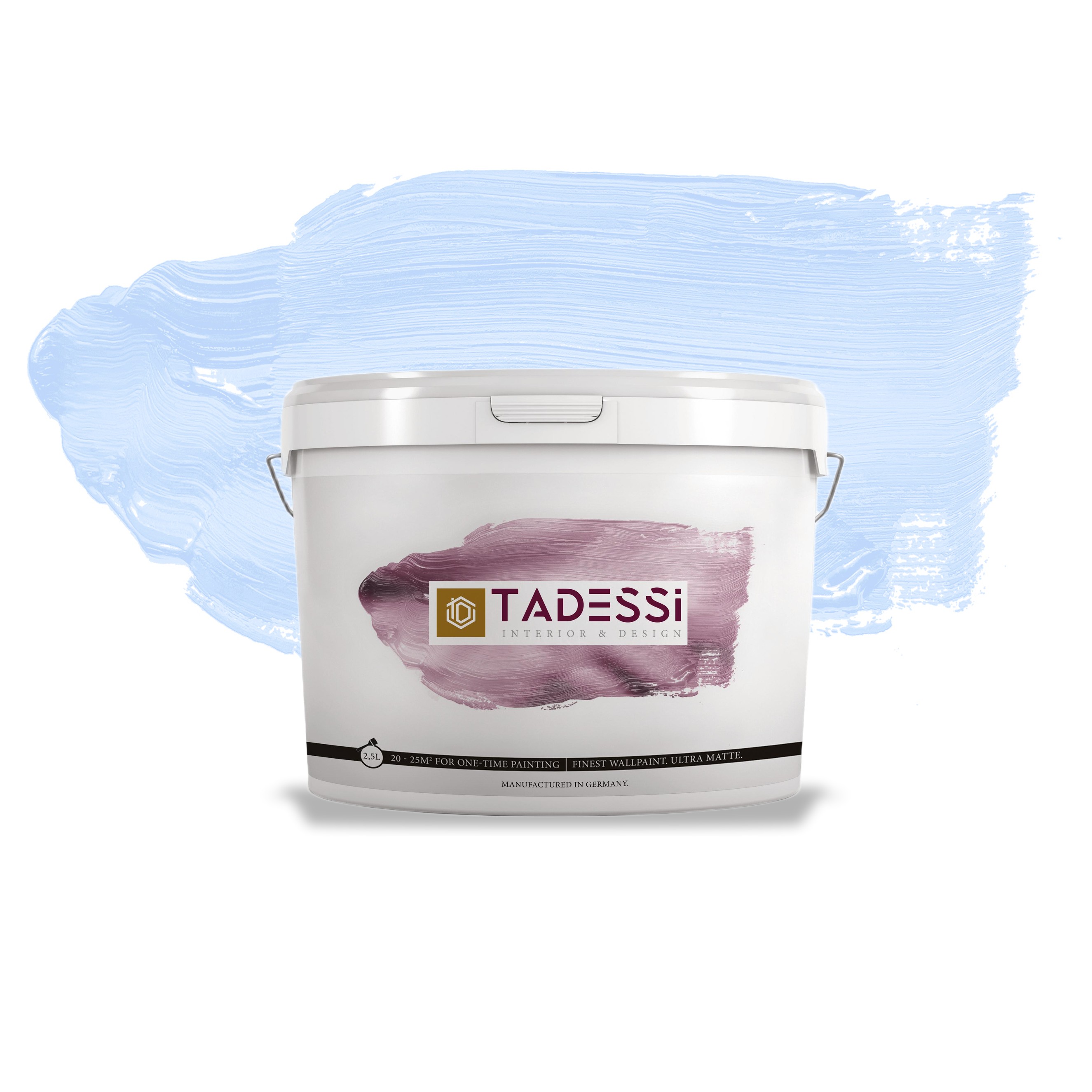 TADESSI Color Vista - Wandfarbe Pastellblau - Himmelblau - Matte Innenfarbe - Hochwertige Dispersion