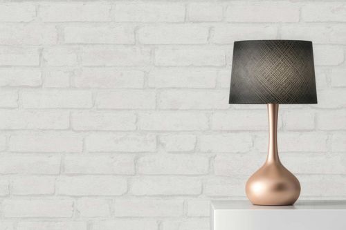 Weiße Vliestapete in moderner Steinoptik