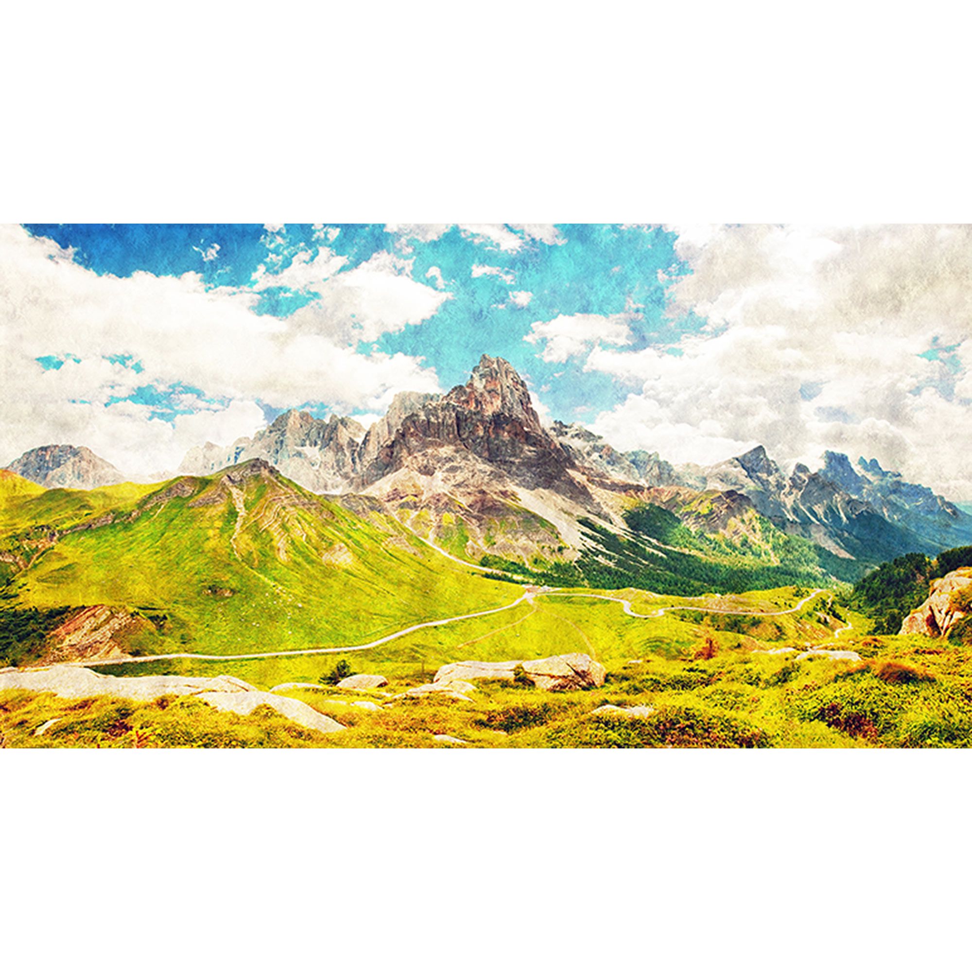 Fototapete Berge M1-No.60790 | Digitaldruck | Grün | Blau | Landschaft