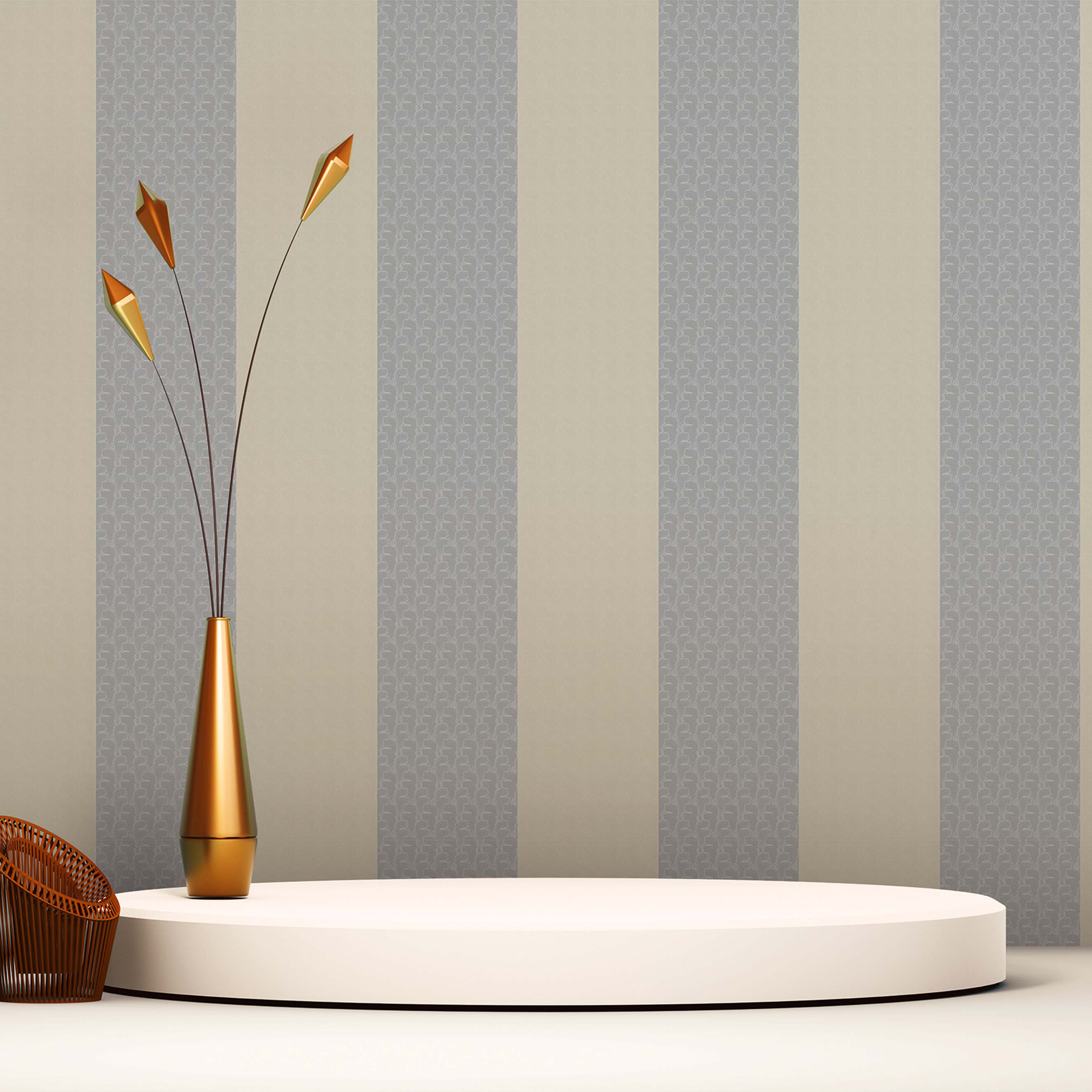 Tapete Streifen Pierre M1-No.595 | Vliestapete | Silber | Weiß | Designertapete