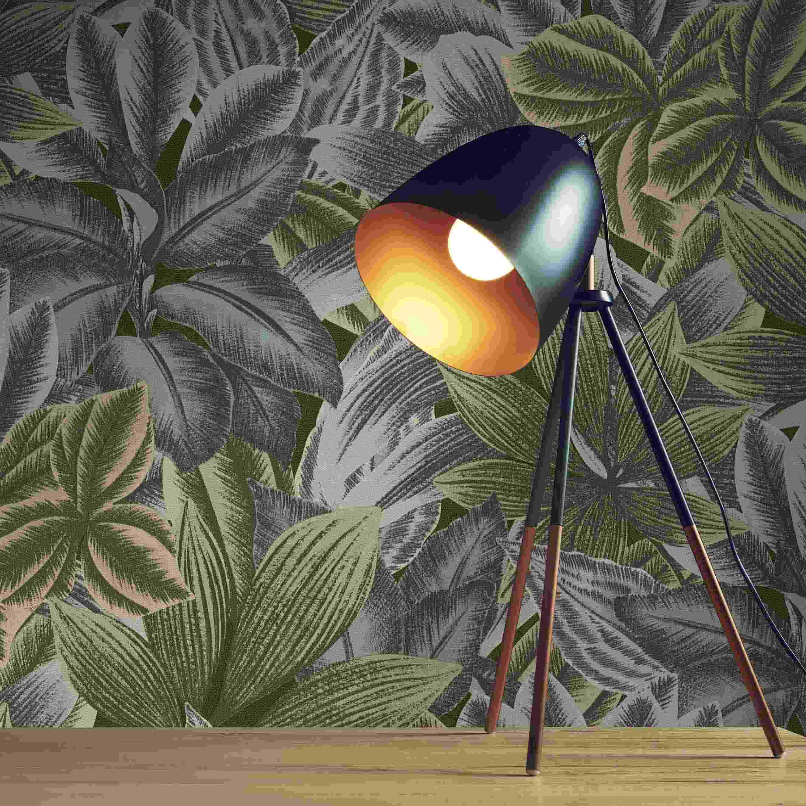 Tapete Aleix Botanical Dschungel M1-No.4400 Vlies Grün Blau Tadessi 10.05 x 0.53 m