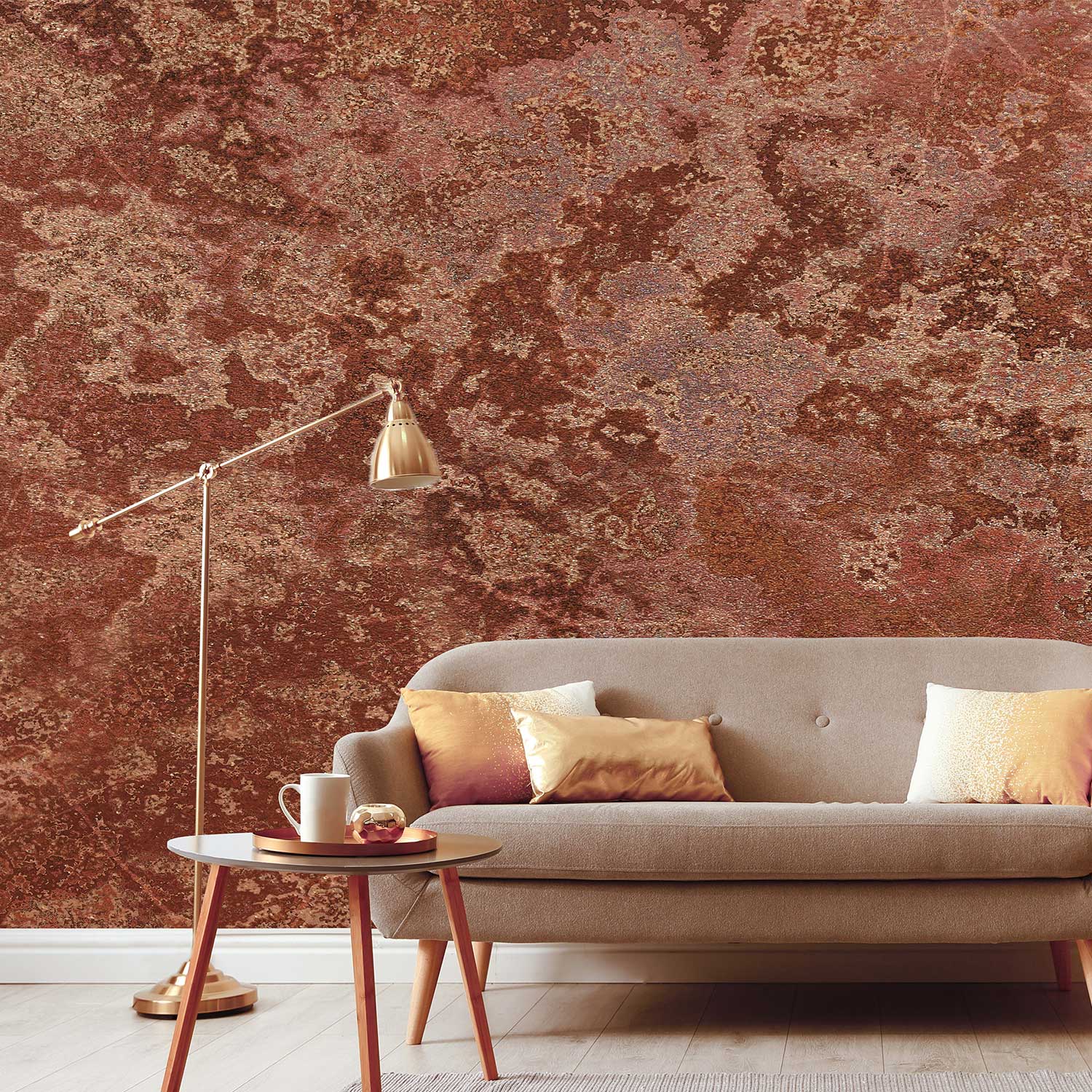 Fototapete Vintage Retro M2-No.0533 | Digitaldruck | Braun | Microscope | Strukturoptik