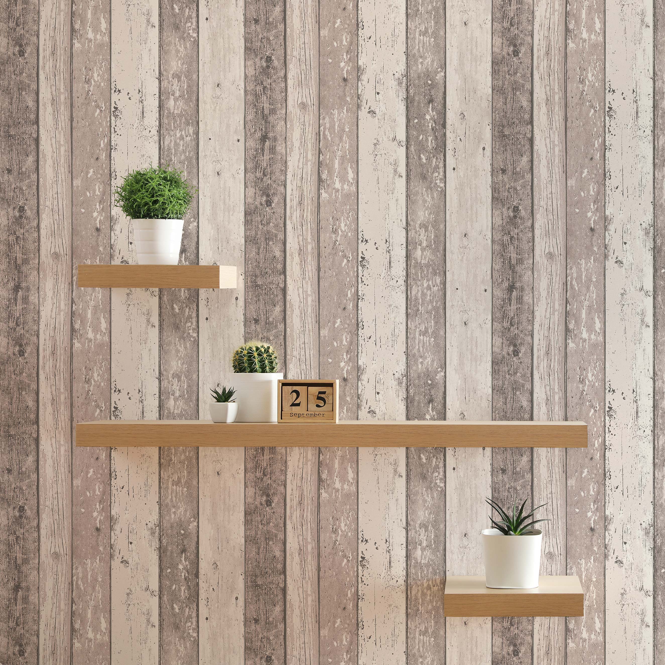 Tapete Holz Gianluca M1-No.861 | Vliestapete | Braun | Creme | Tapete in Holzoptik