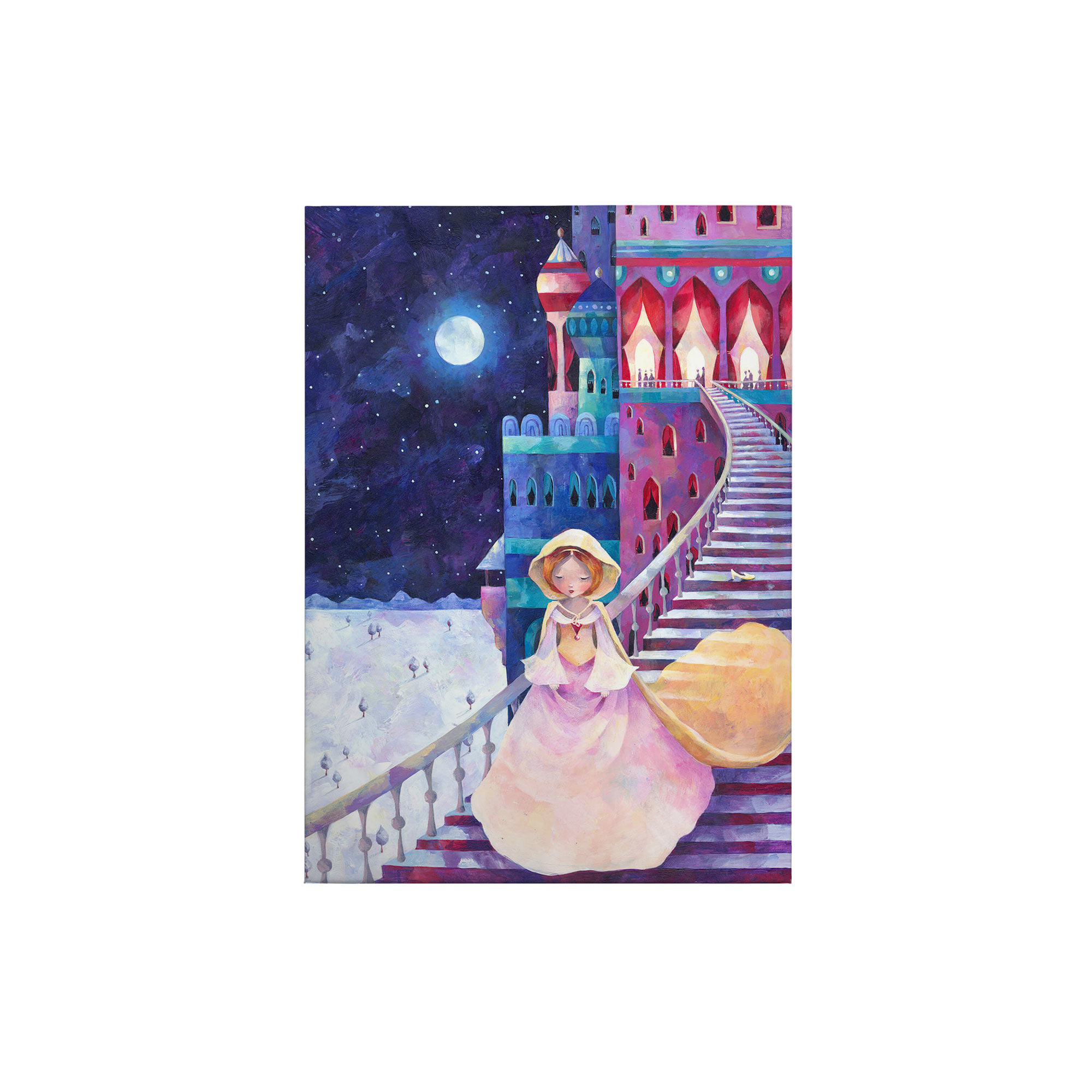 Tadessi Leinwandbild Personen - 70 x 50 cm - M1-No.50438 - Keilrahmen in Rosa Blau