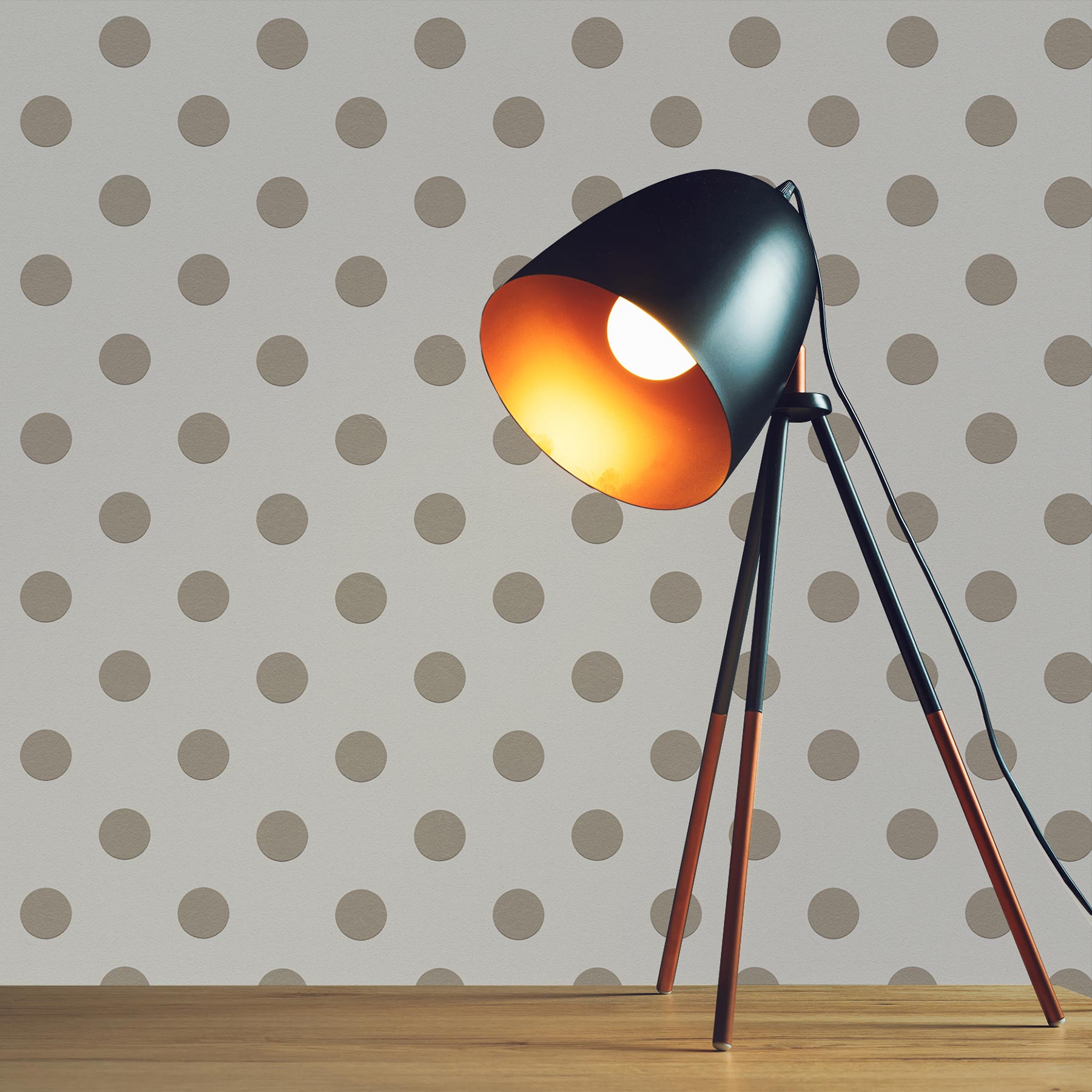 Tapete Punkte Kreise Carmela M1-No.2793 | Vliestapete | Beige | Punktetapete | Geometrisch