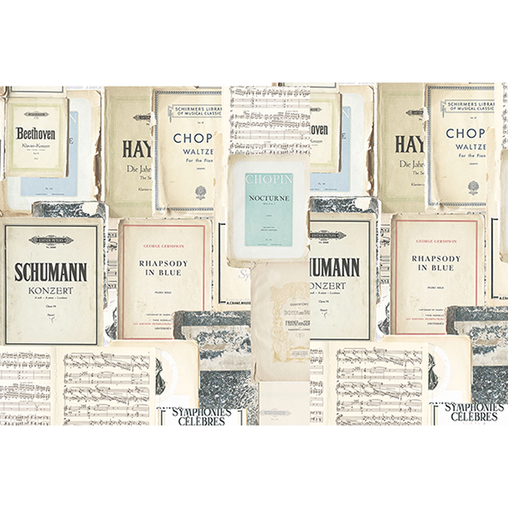 Tadessi Fototapete Retro M1-No.60276 Digitaldruck Tapete Weiß Grau - Vintage