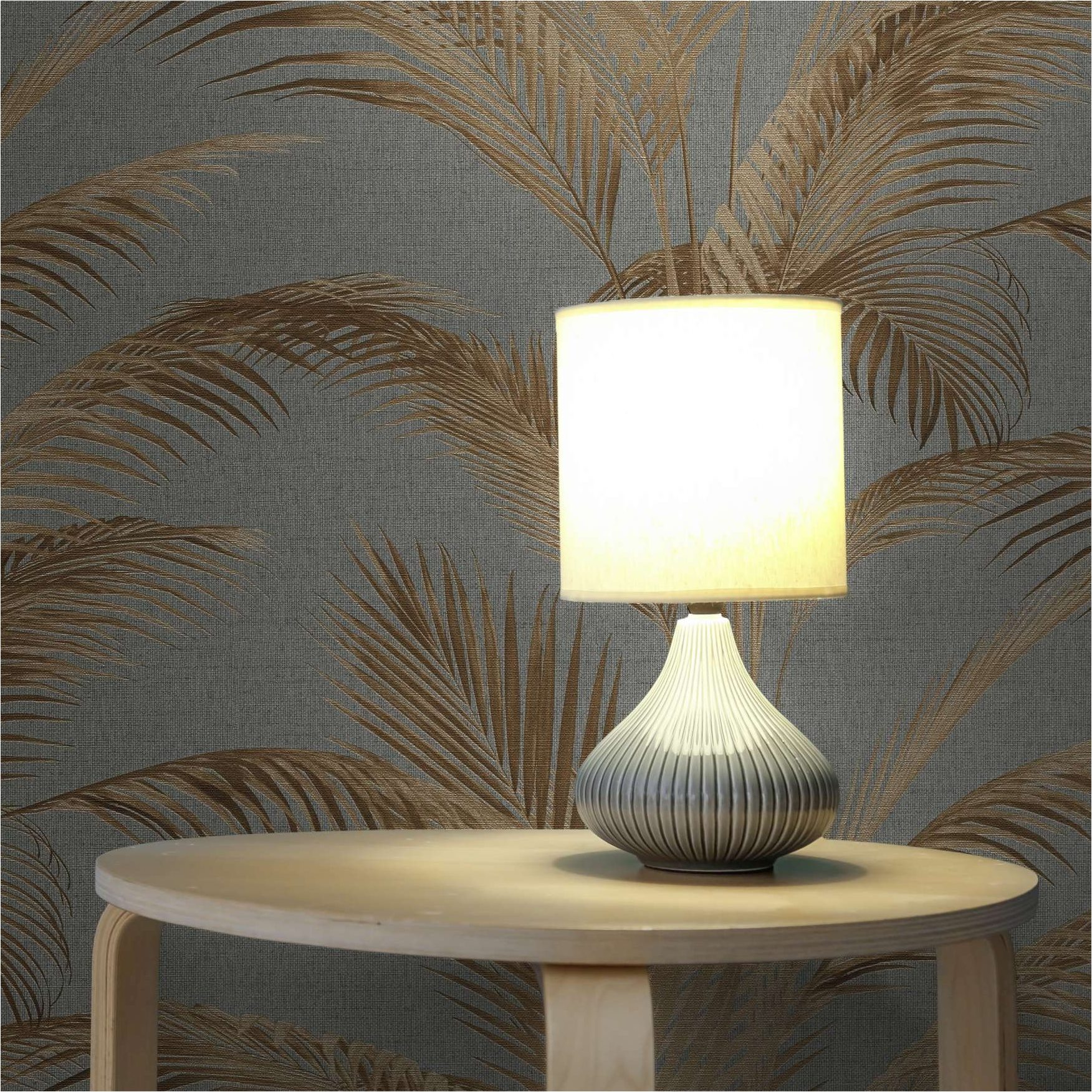 Tapete Floral M1-No.11809 | Vliestapete Pflanzen | Grau | Rost | Natur | Wohnzimmer | Schlafzimmer