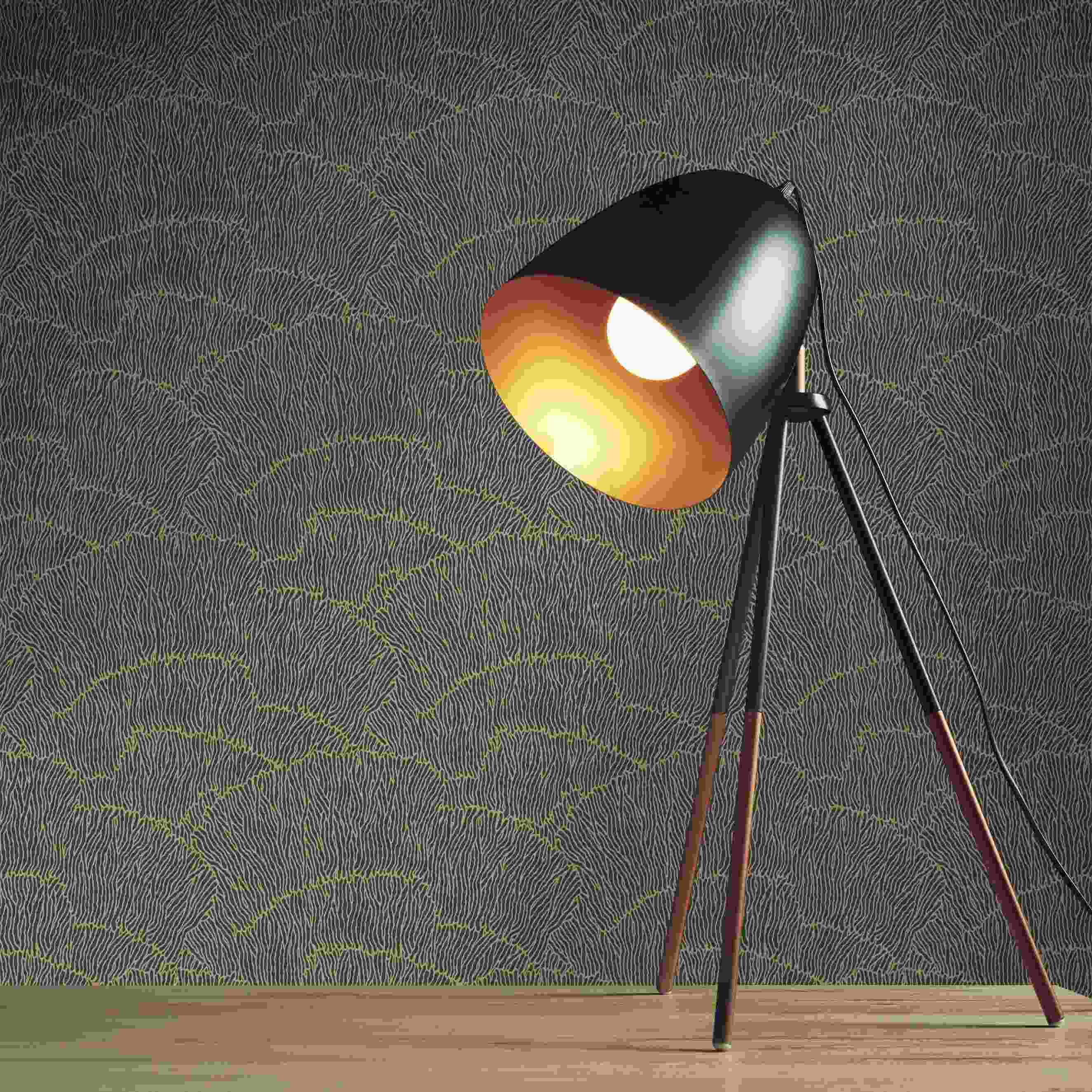 Tapete Mauro Grafik M1-No.4441 Vlies Gold Grün Struktur Tadessi 10.05 x 0.53 m